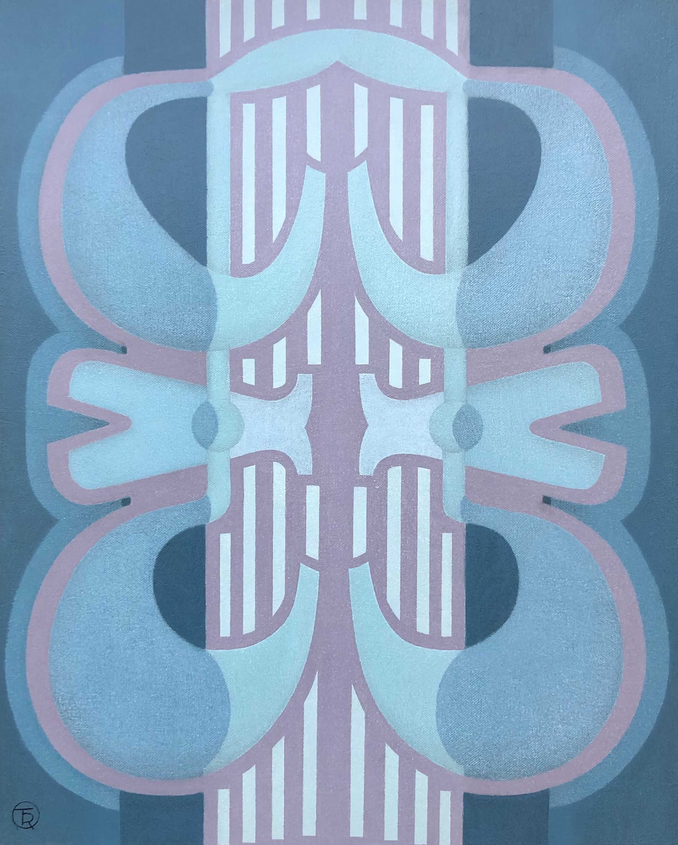 Composition, acrylique sur toile de Robert Thisens, 100 x 80 cm