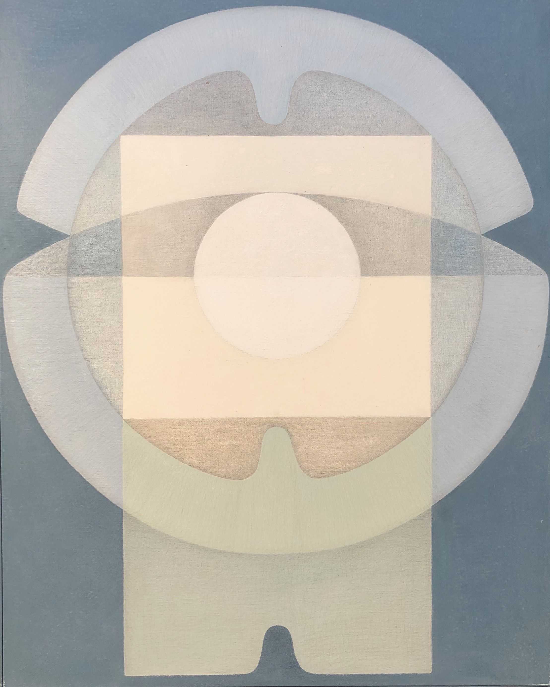 Composition, acrylique sur toile de Robert Thisens, 80 x 100 cm