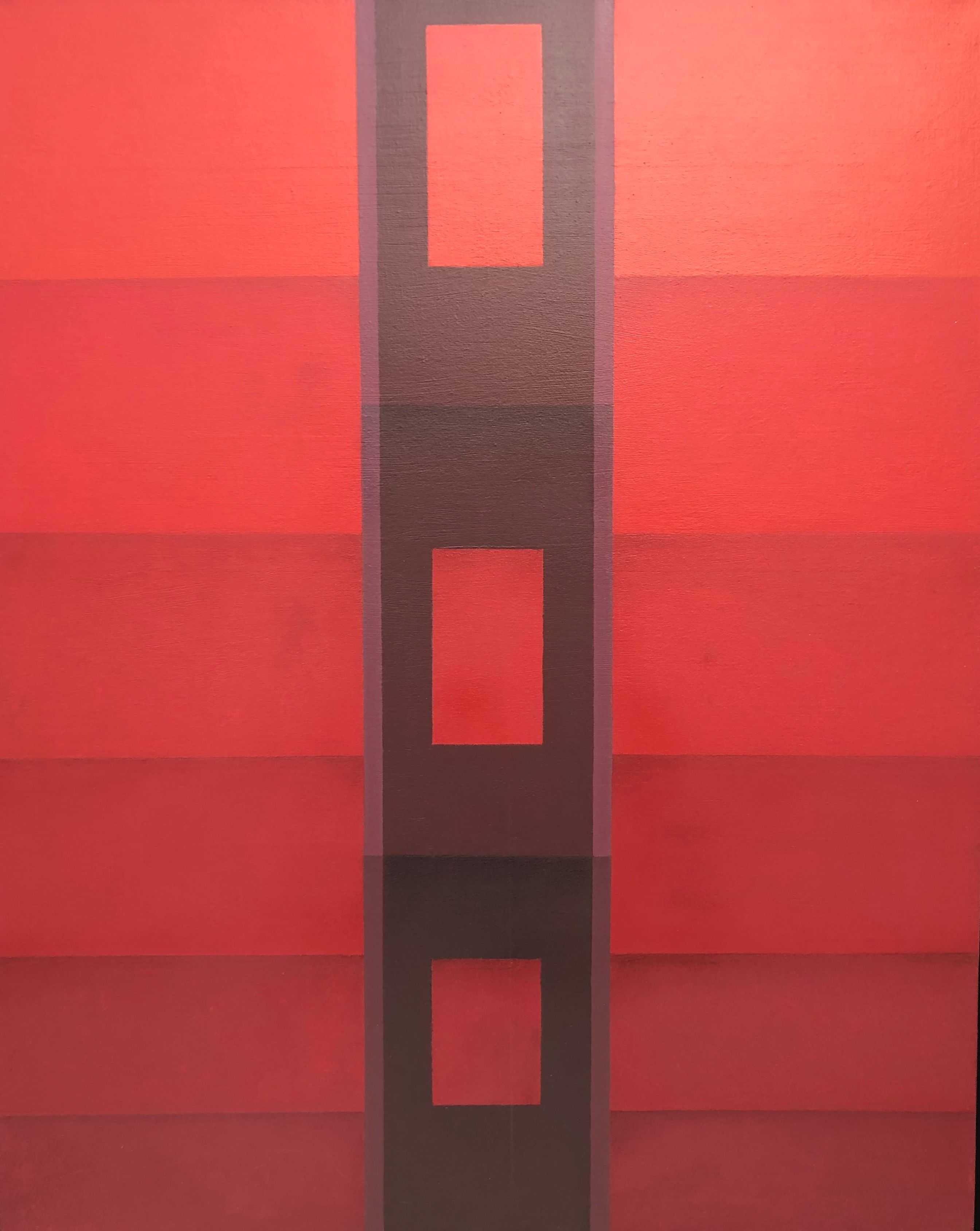 Composition, acrylique sur toile de Robert Thisens, 80 x 100 cm