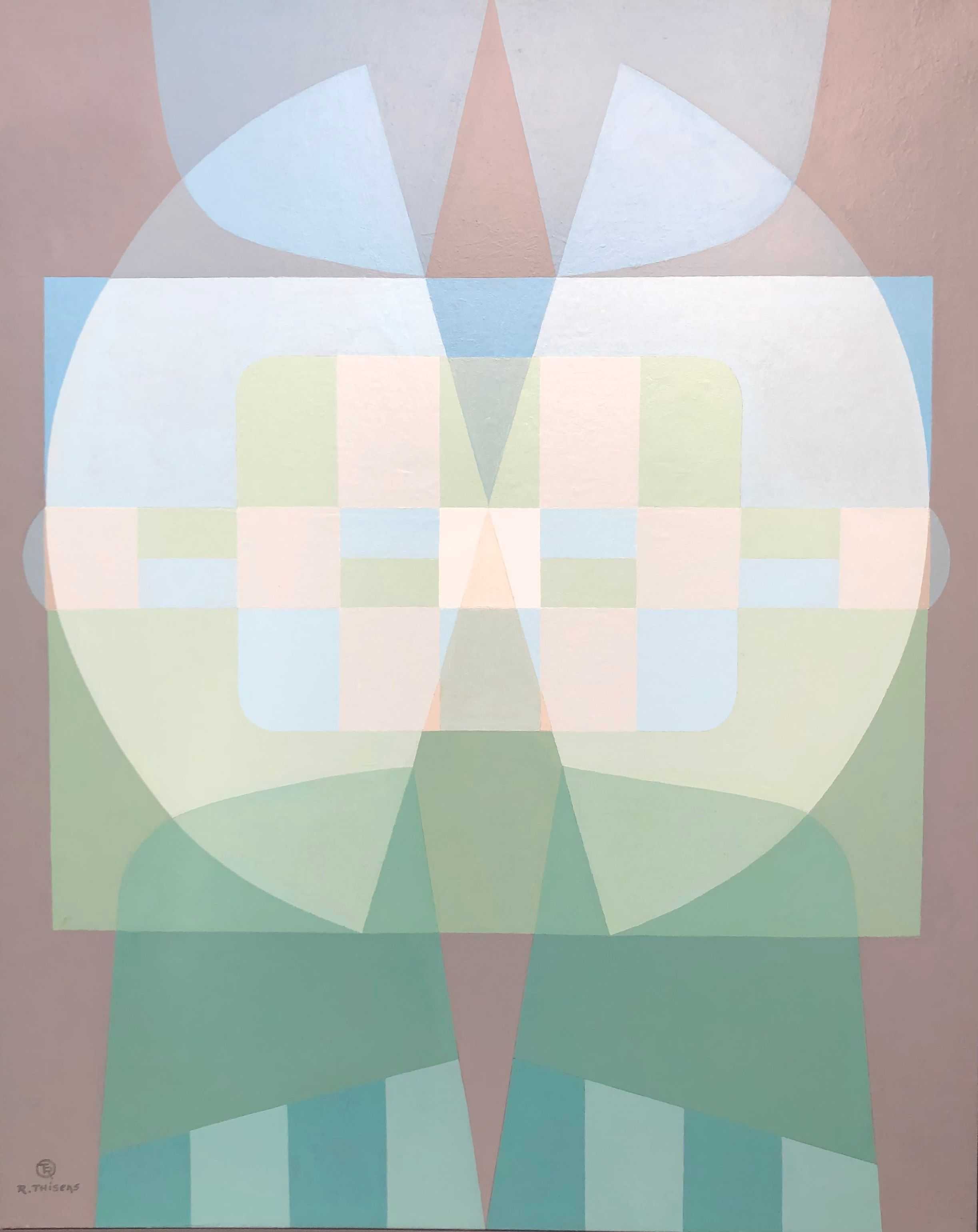 Energie solaire, acrylique sur toile de Robert Thisens, 80 x 100 cm
