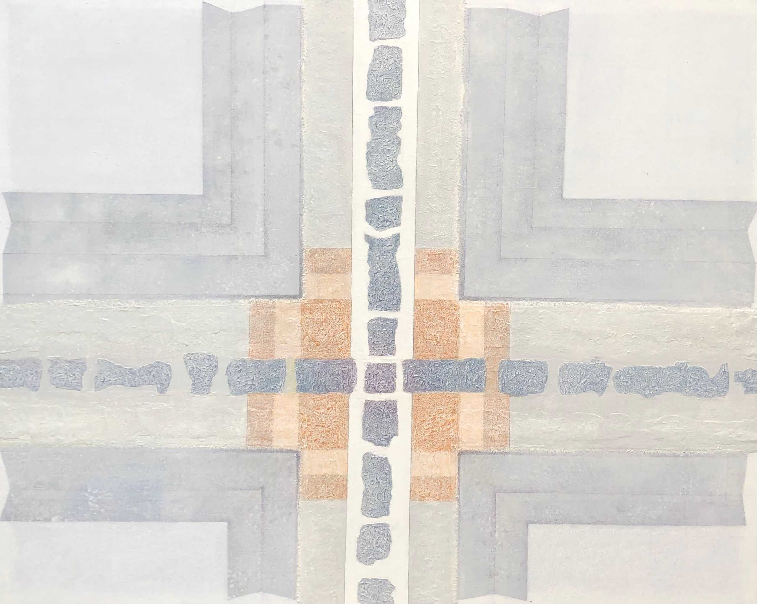 Composition, acrylique sur toile de Robert Thisens, 80 x 100 cm