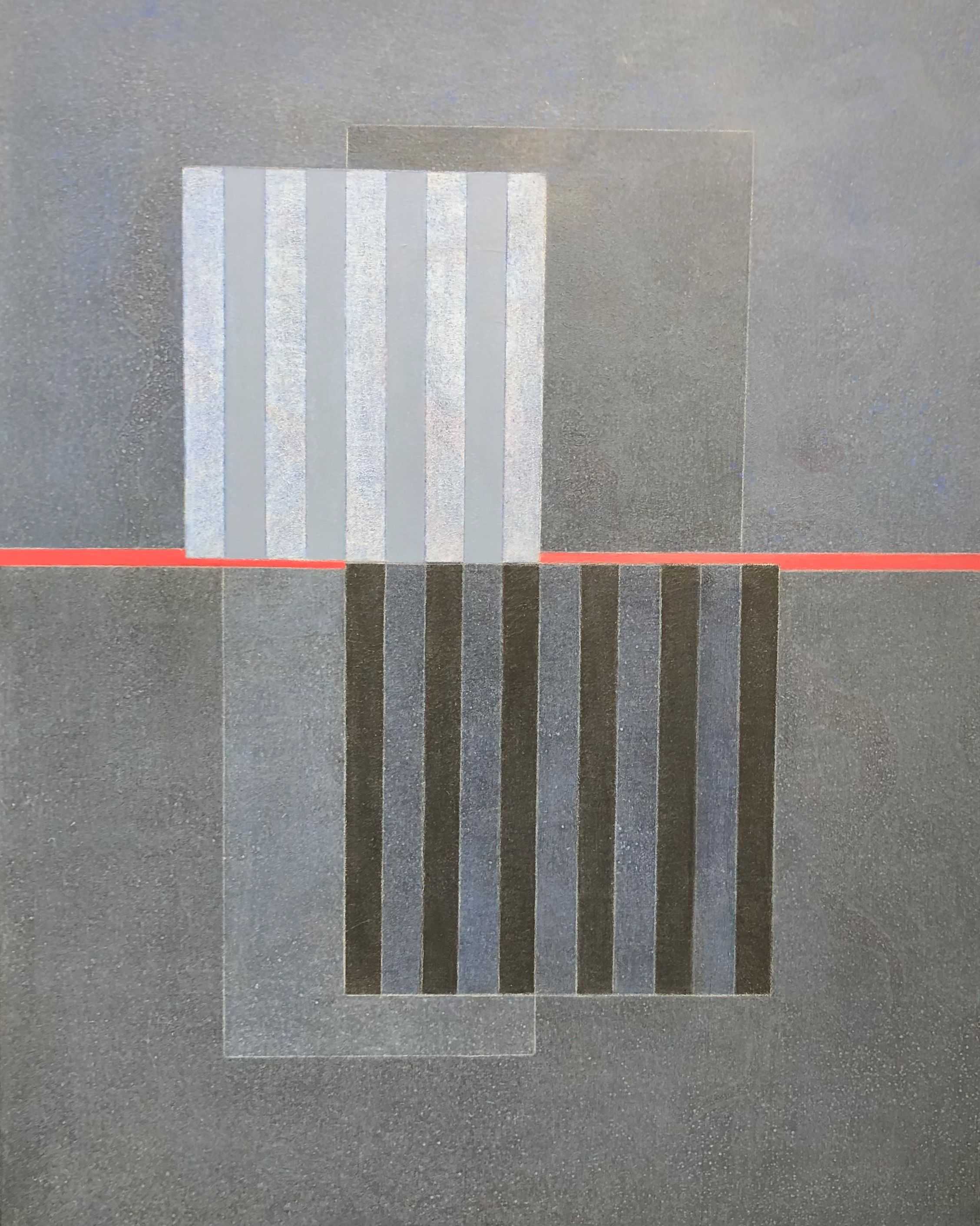Composition, acrylique sur toile de Robert Thisens, 80 x 100 cm