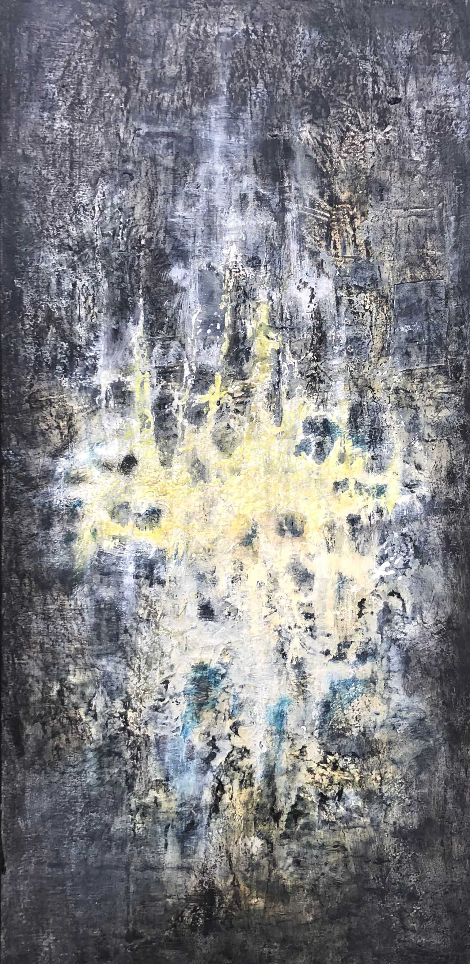 Evanescence, acrylique pastel sur panneau de Robert Thisens, 37 x 74 cm