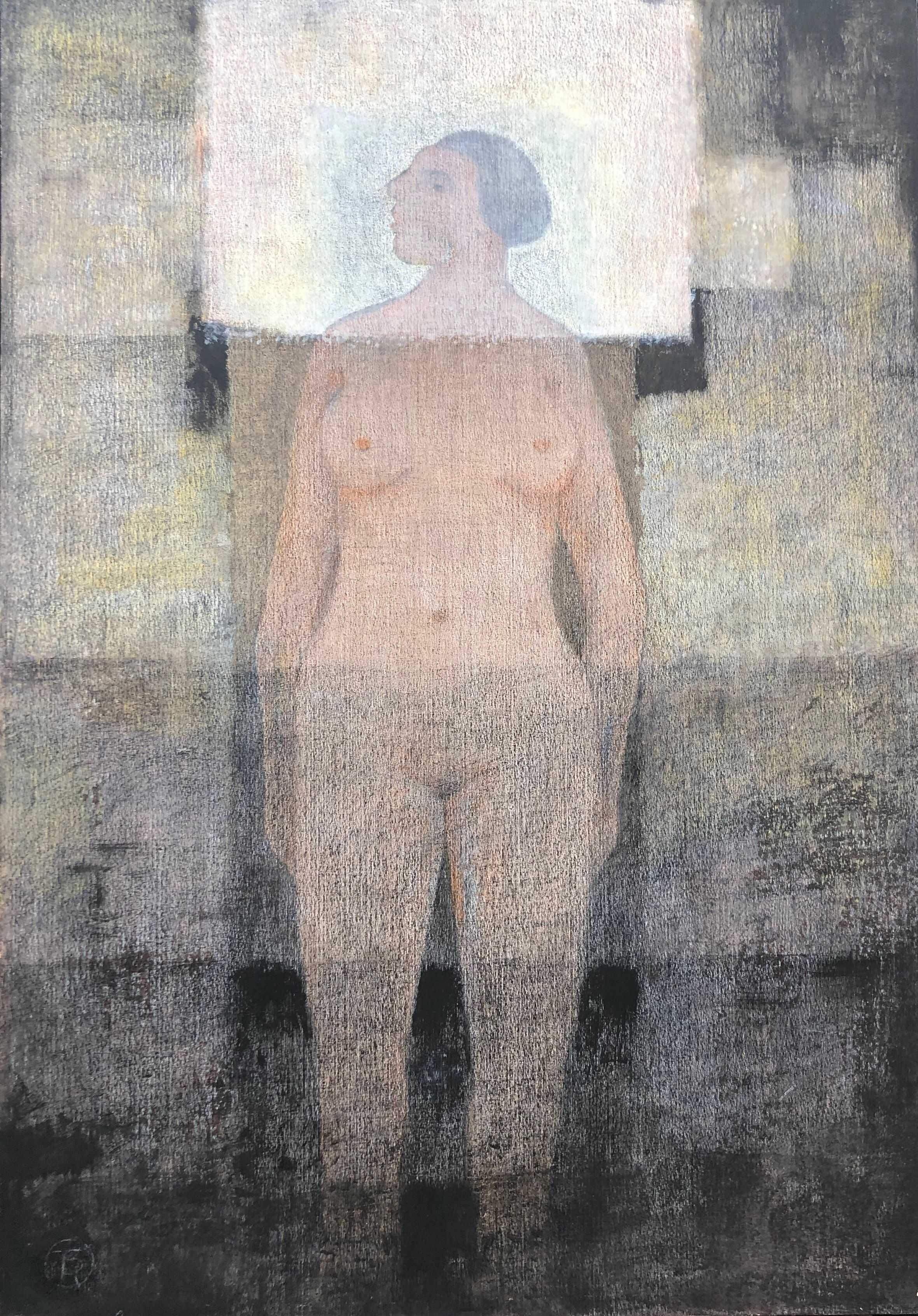 La mama, acrylique sur carton fort de Robert Thisens, 70 x 100 cm