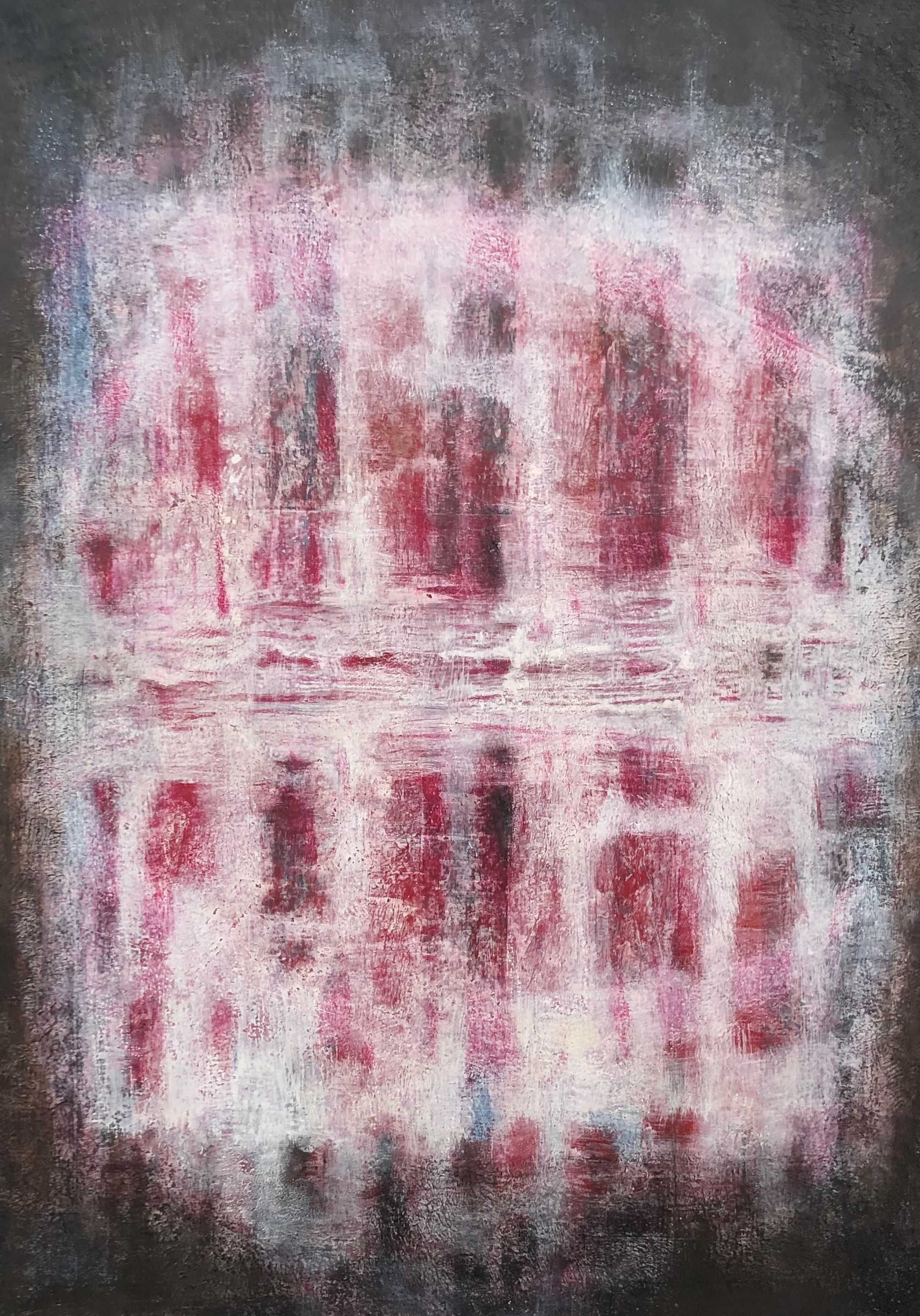 Evanescence, acrylique pastel gras sur panneau de Robert Thisens, 60 x 80 cm