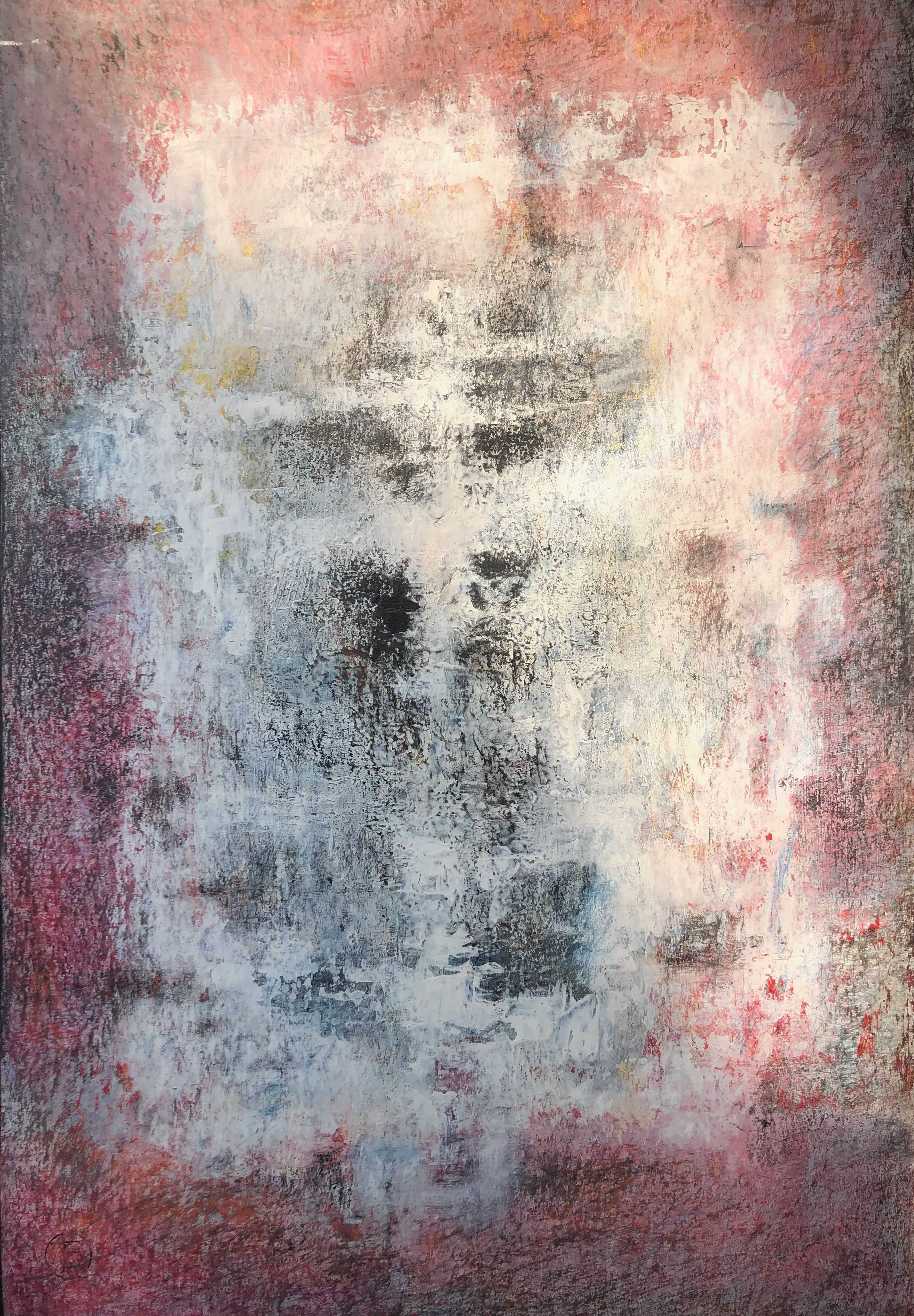 Retour de l'infini, acrylique pastel gras sur carton de Robert Thisens, 60 x 90 cm