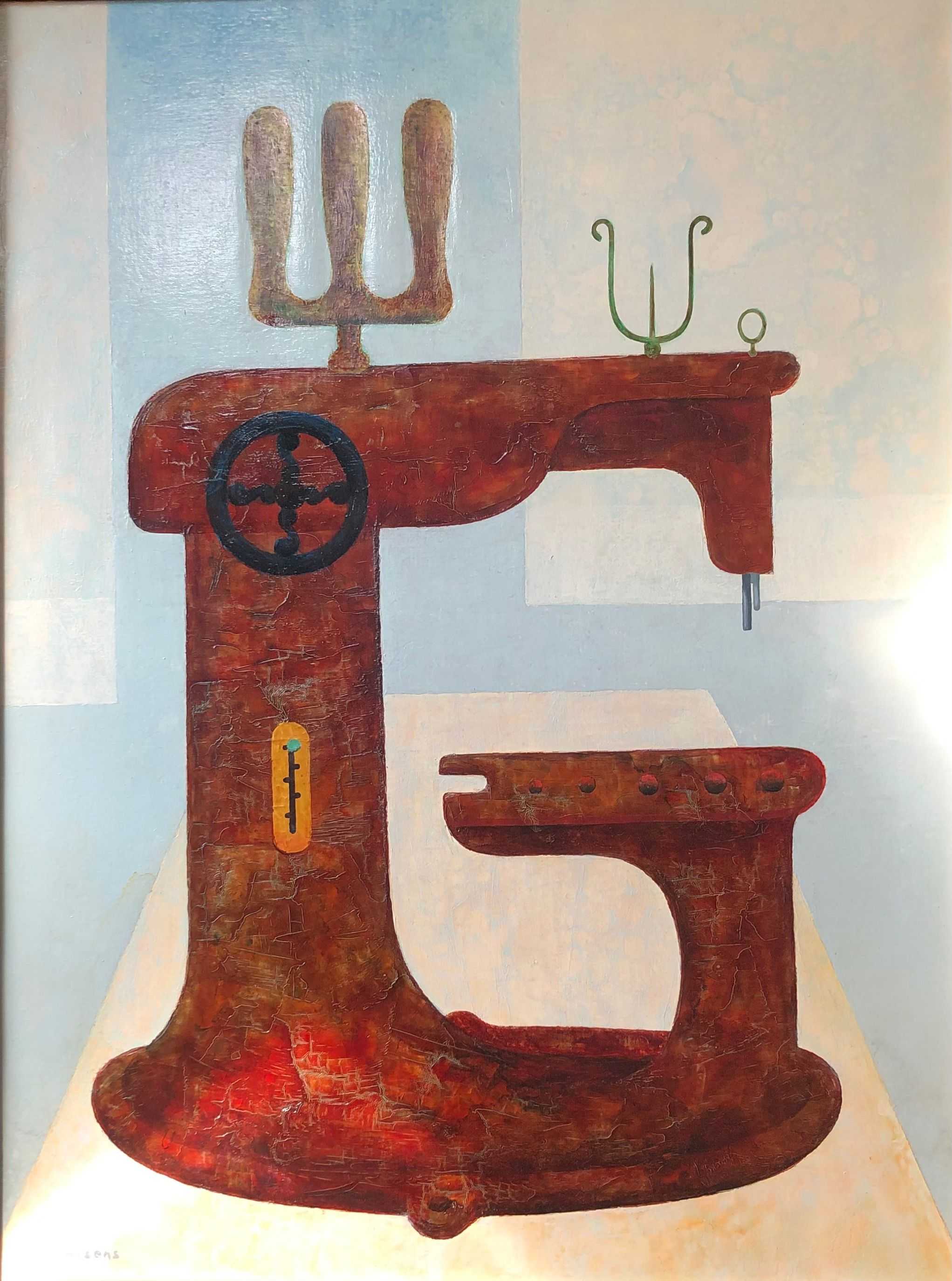 Machine inutile, acrylique sur toile de Robert Thisens, 60 x 80 cm
