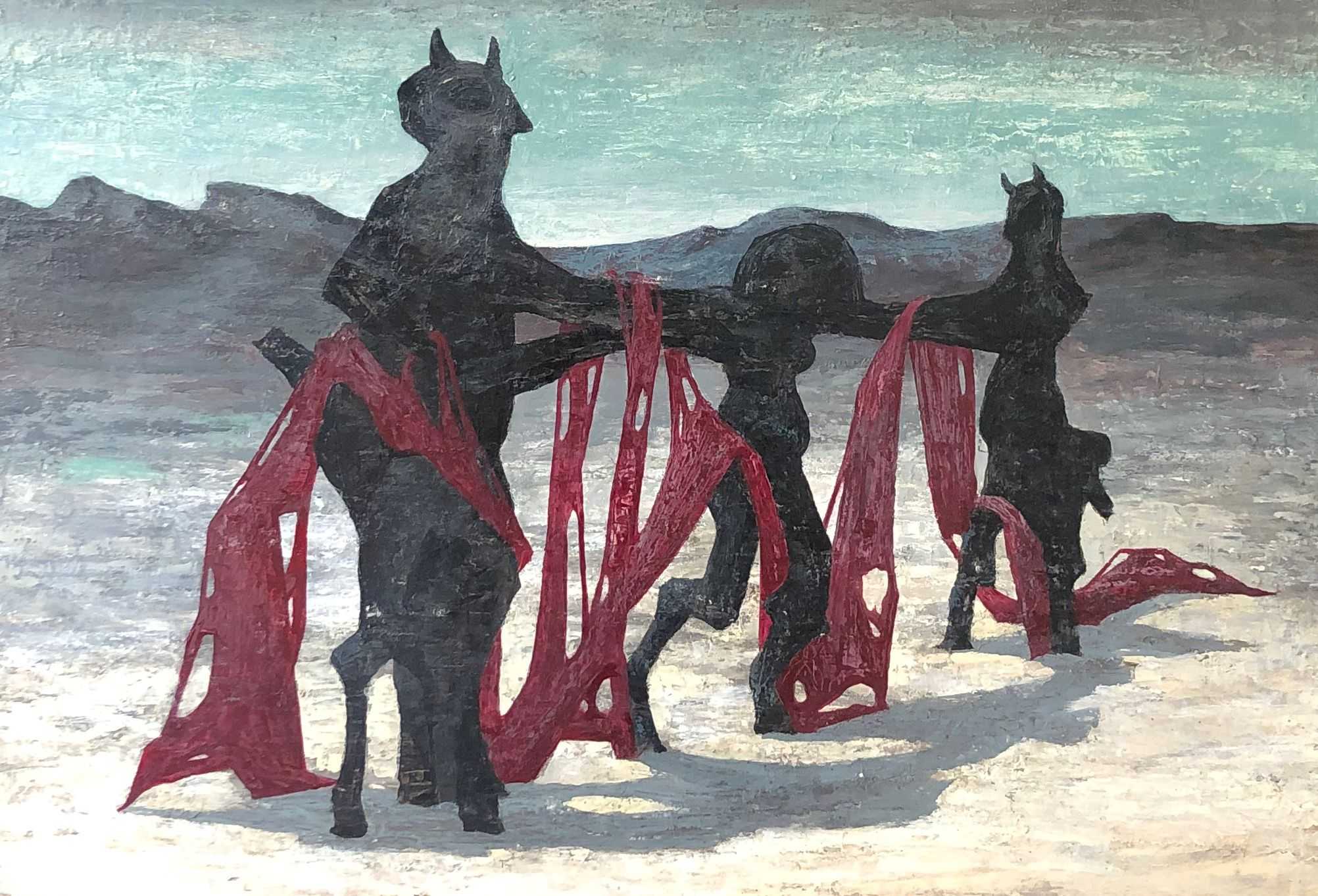 Sans titre, huile sur panneau de Robert Thisens, 40 x 60 cm
