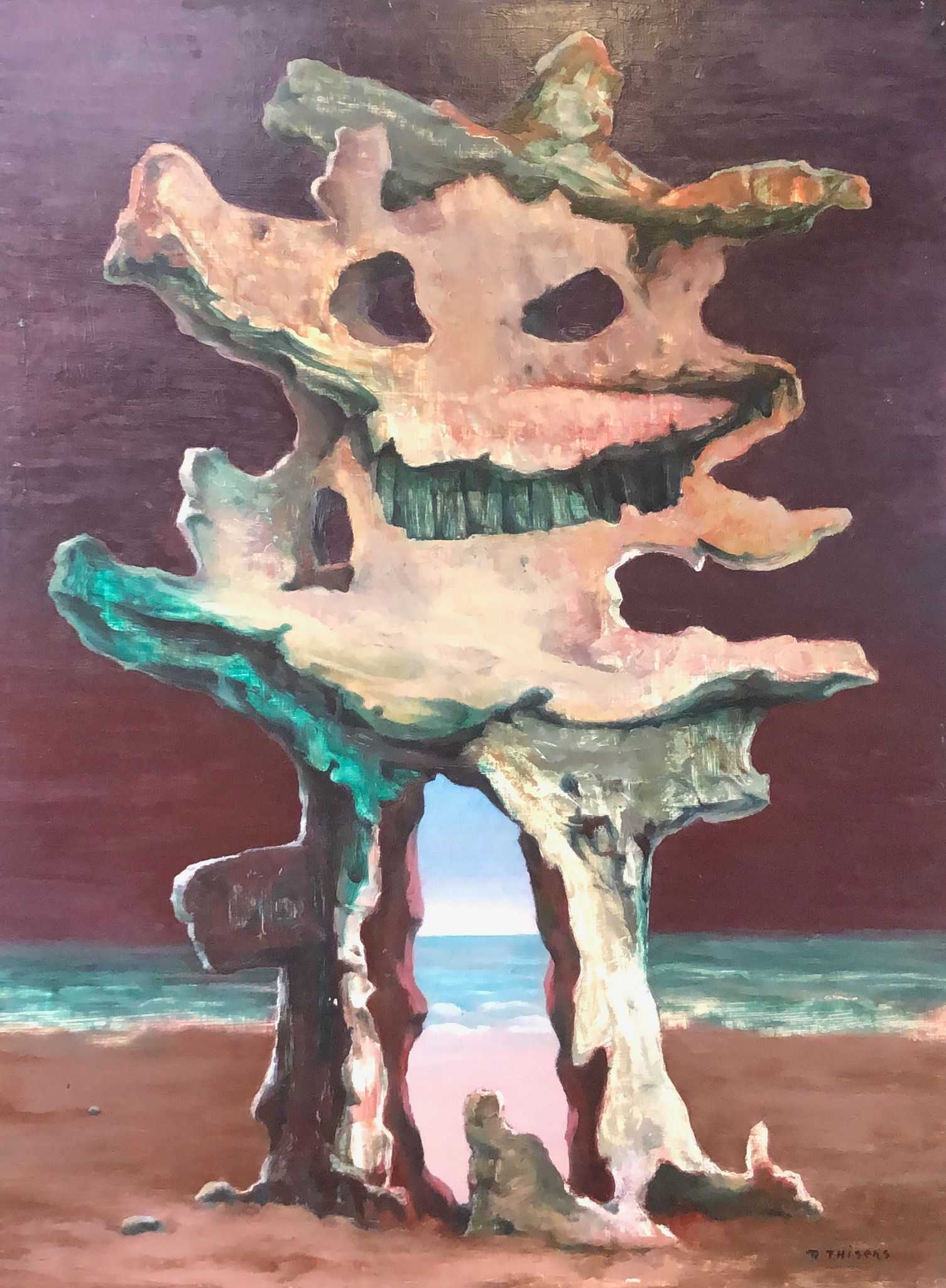 Sans titre, huile sur panneau de Robert Thisens, 46 x 61 cm