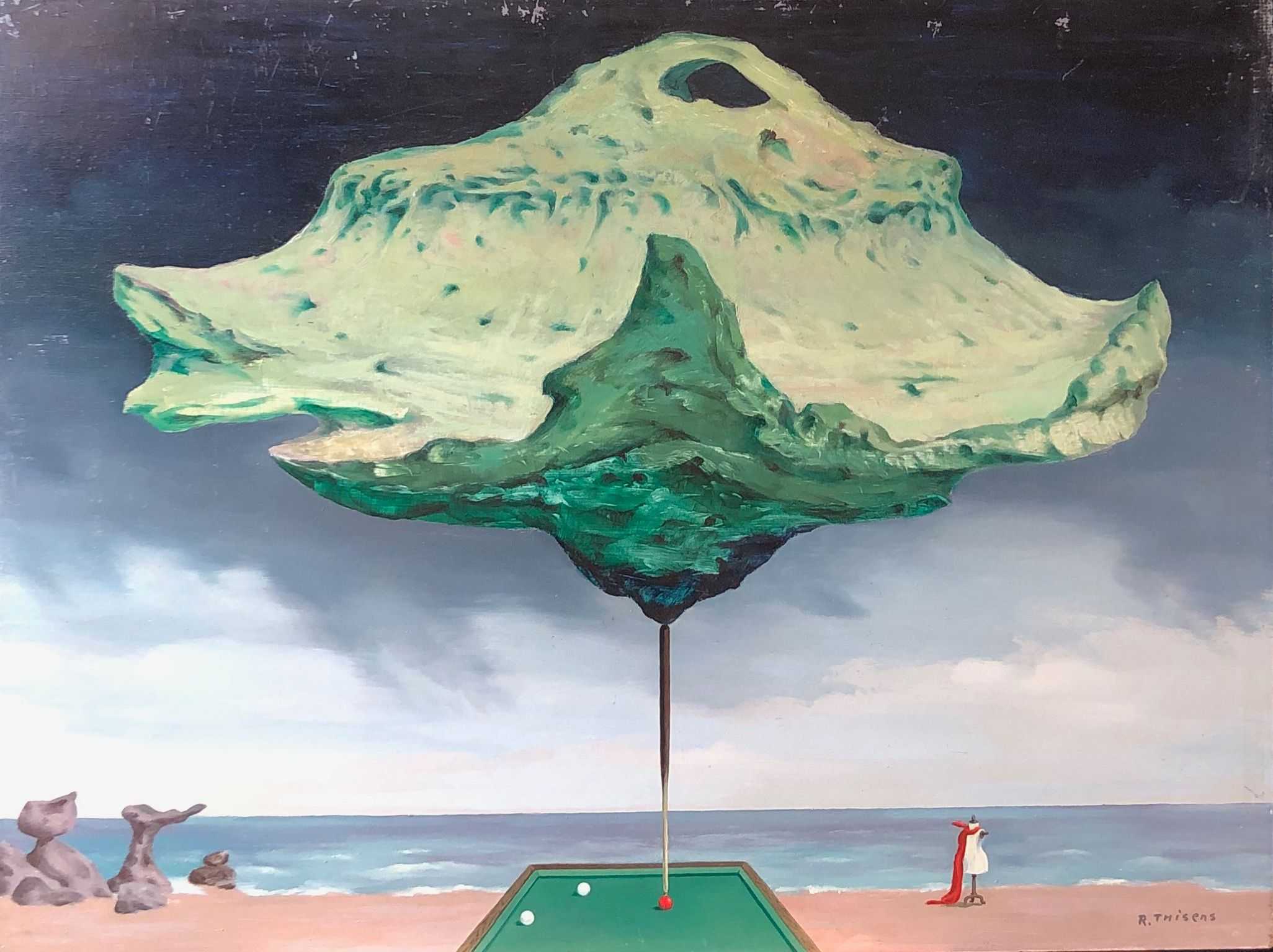Sans titre, huile sur panneau de Robert Thisens, 46 x 61 cm