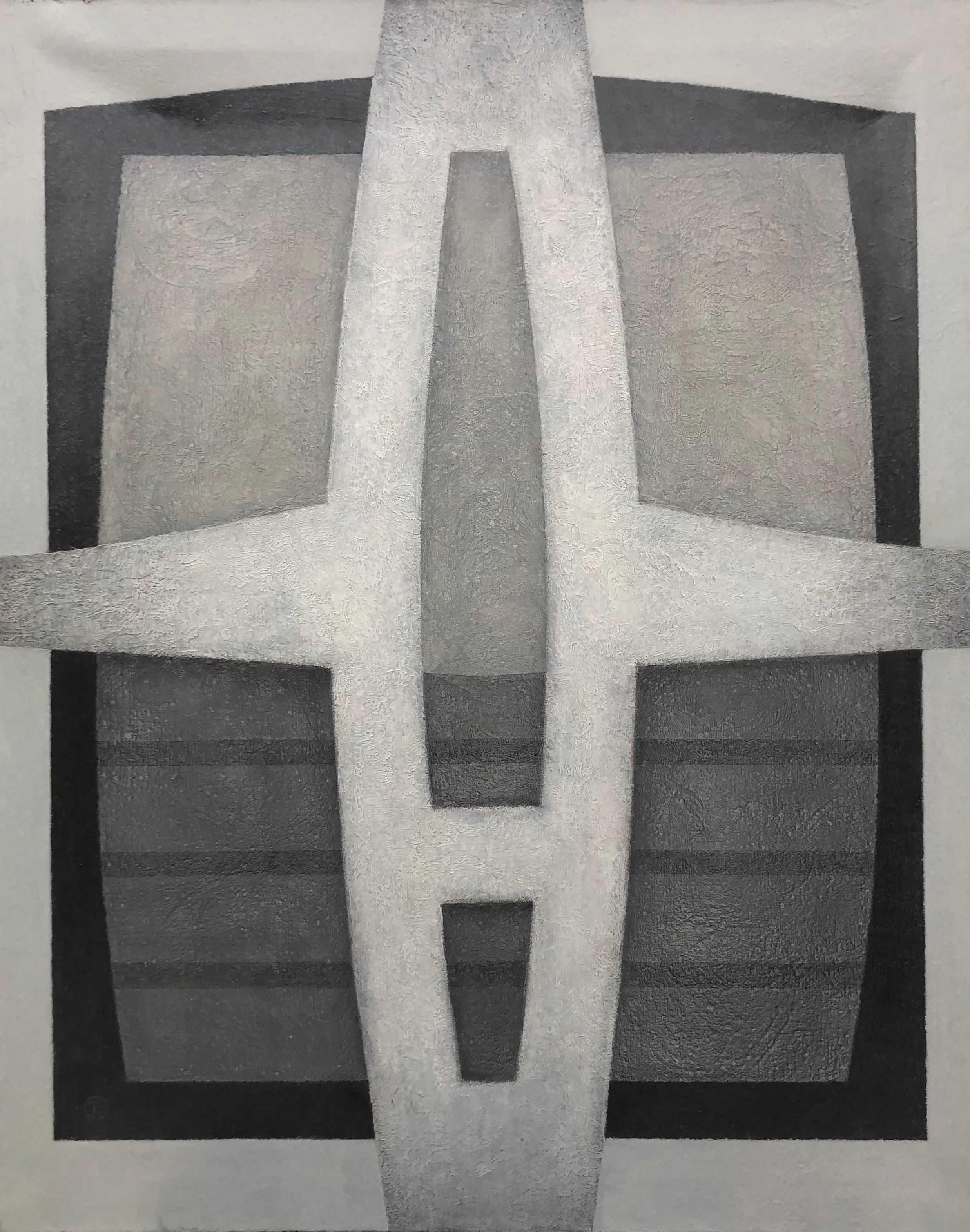 Composition, acrylique sur toile de Robert Thisens, 80 x 100 cm