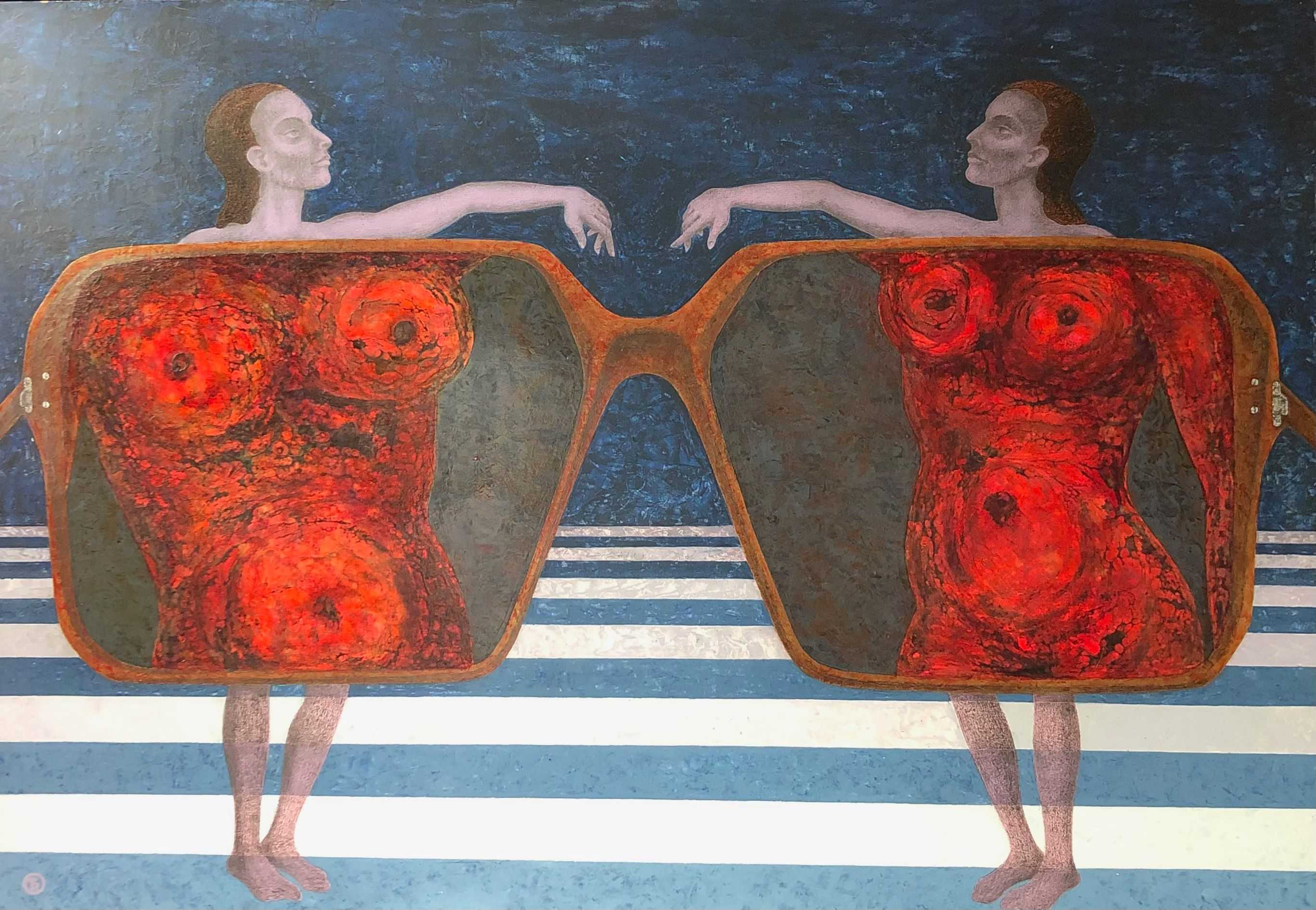 Fantasmagique, acrylique sur panneau de Robert Thisens, 70 x 100 cm
