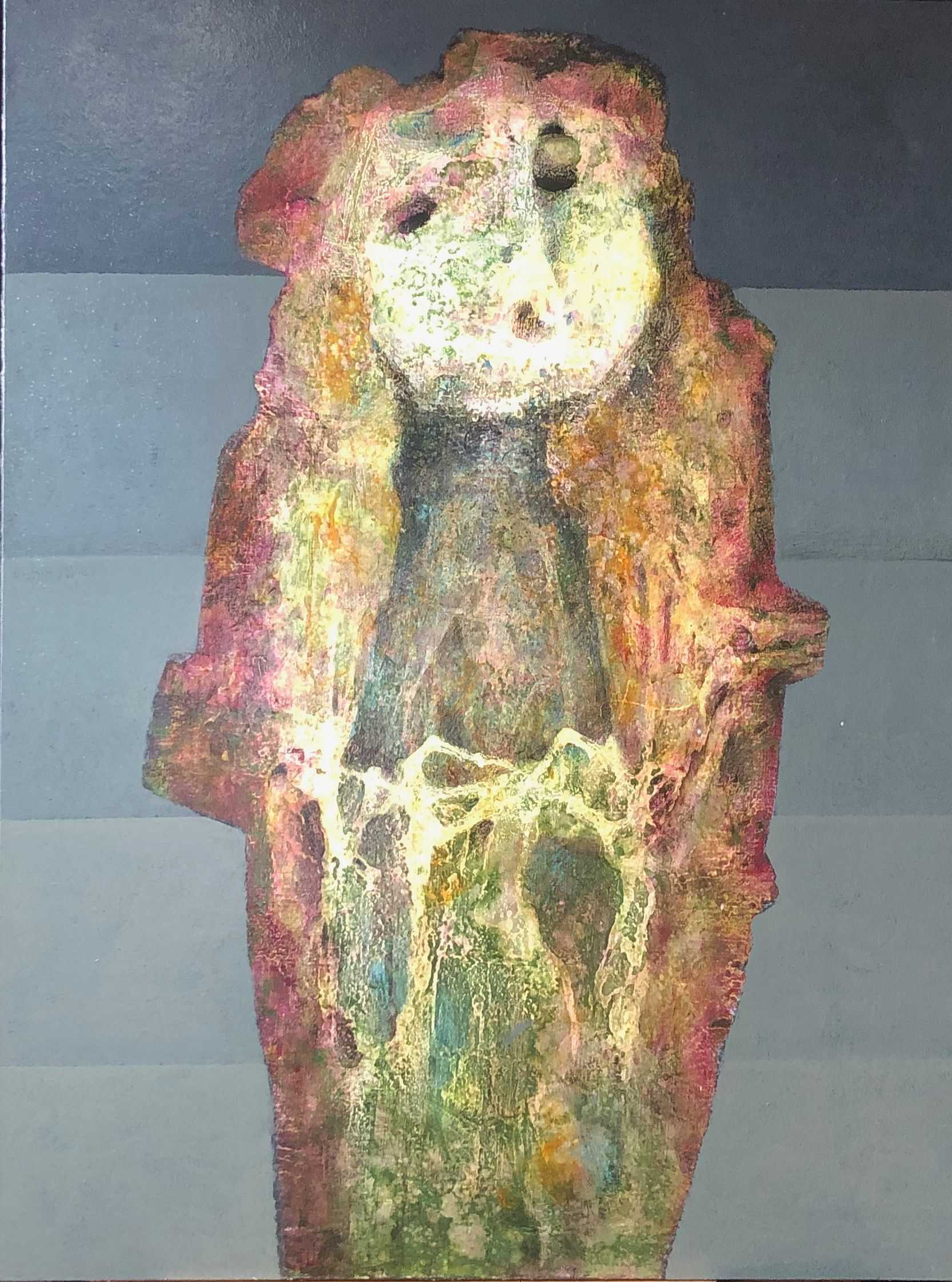 La veuve du pecheur, acrylique sur toile de Robert Thisens, 60 x 80 cm