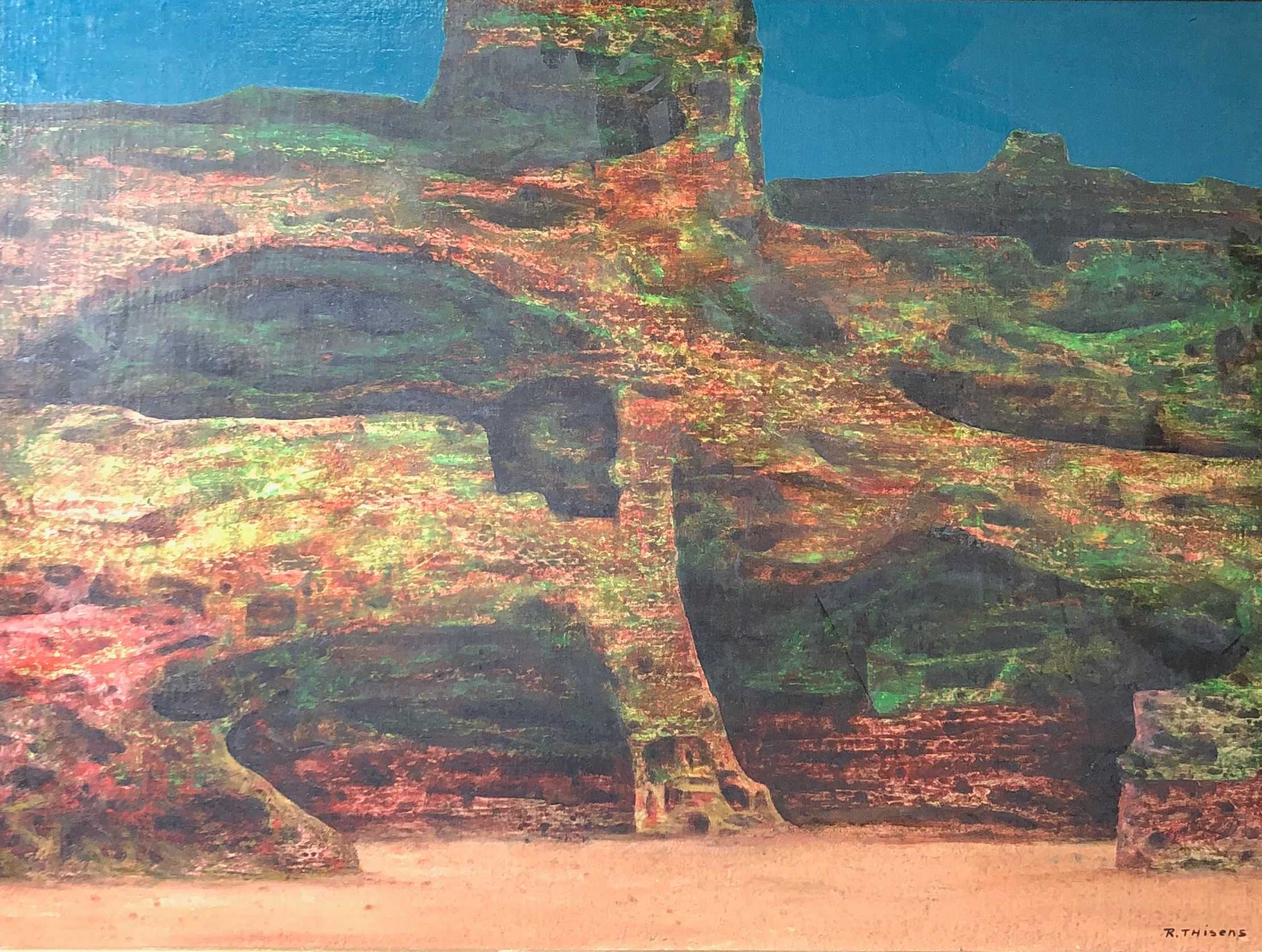 Corrosion, huile sur carton de Robert Thisens, 60 x 80 cm