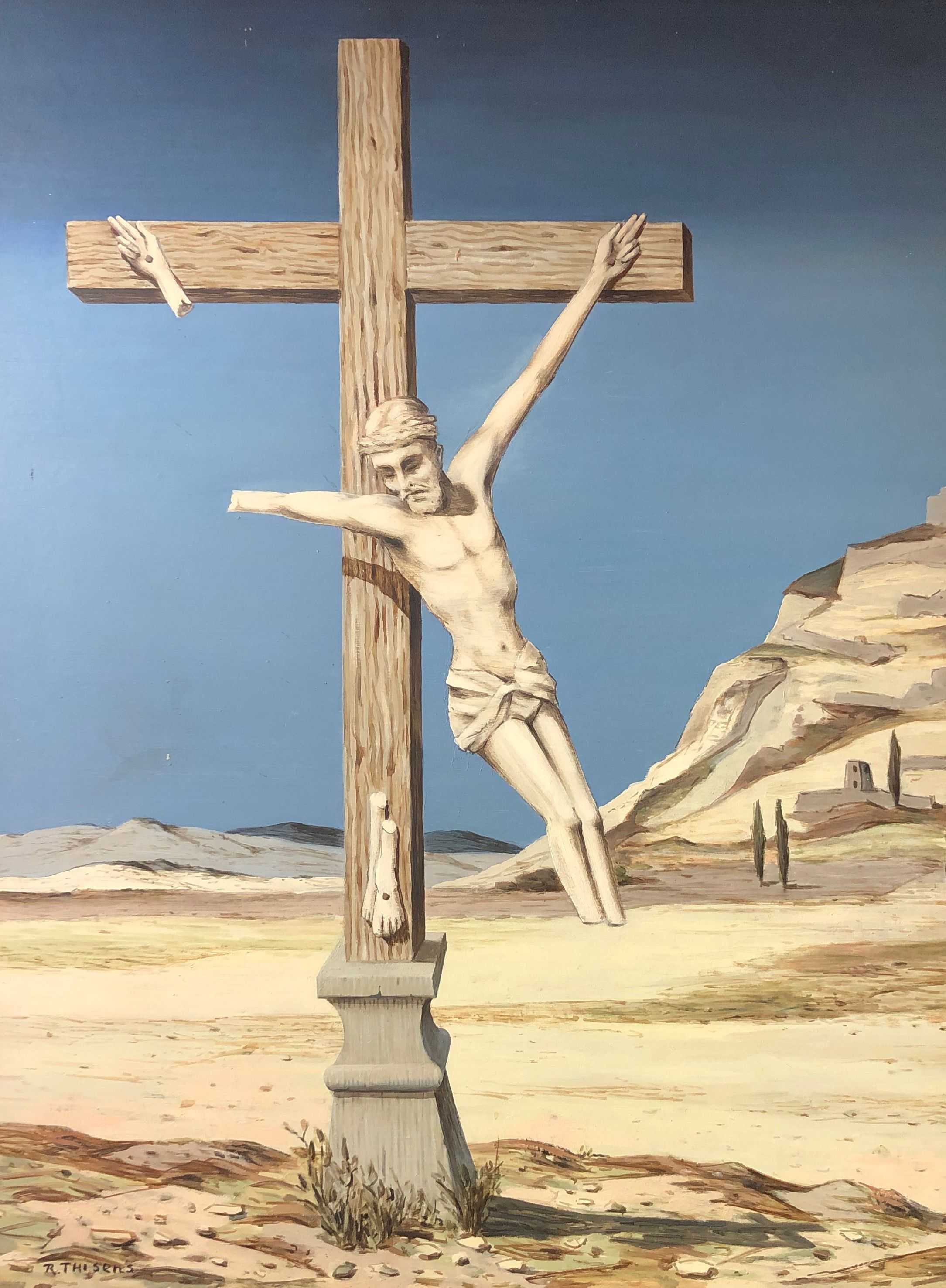 Sans titre, huile sur panneau de Robert Thisens, 60 x 80 cm