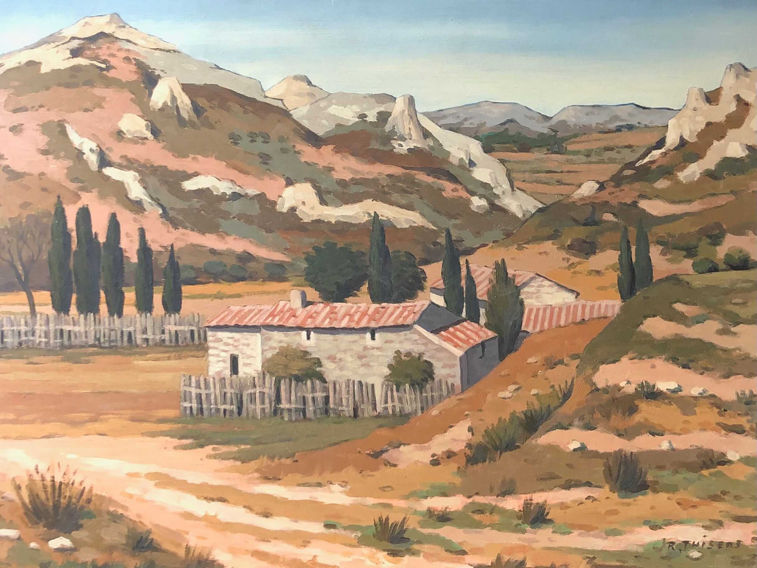 Provence, huile sur panneau de Robert Thisens, 50 x 65 cm