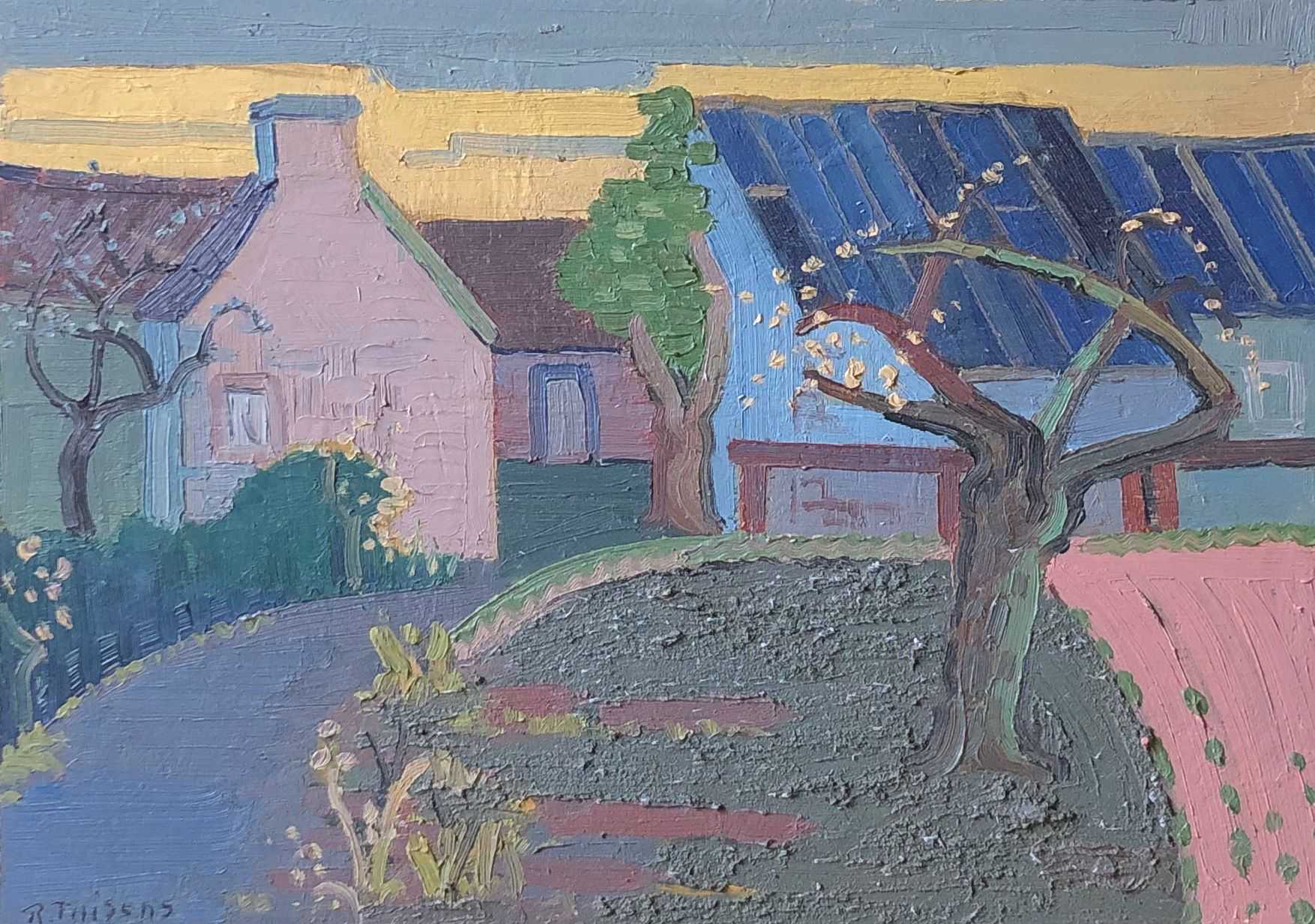 Sans titre, huile sur panneau de Robert Thisens, 33 x 47 cm