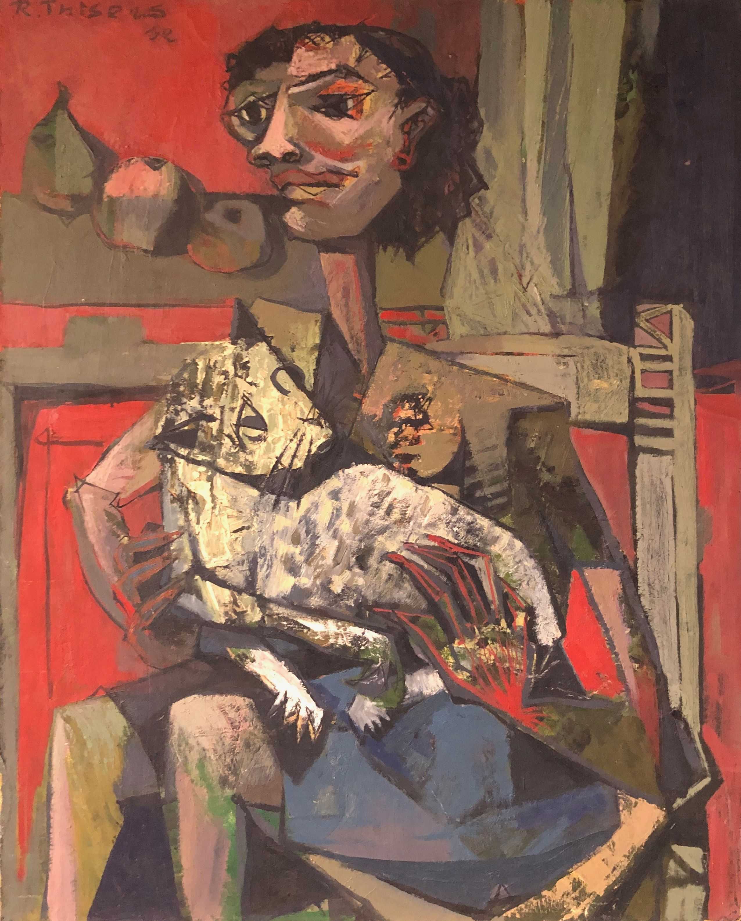 Sans titre, huile sur panneau de Robert Thisens, 65 x 80 cm