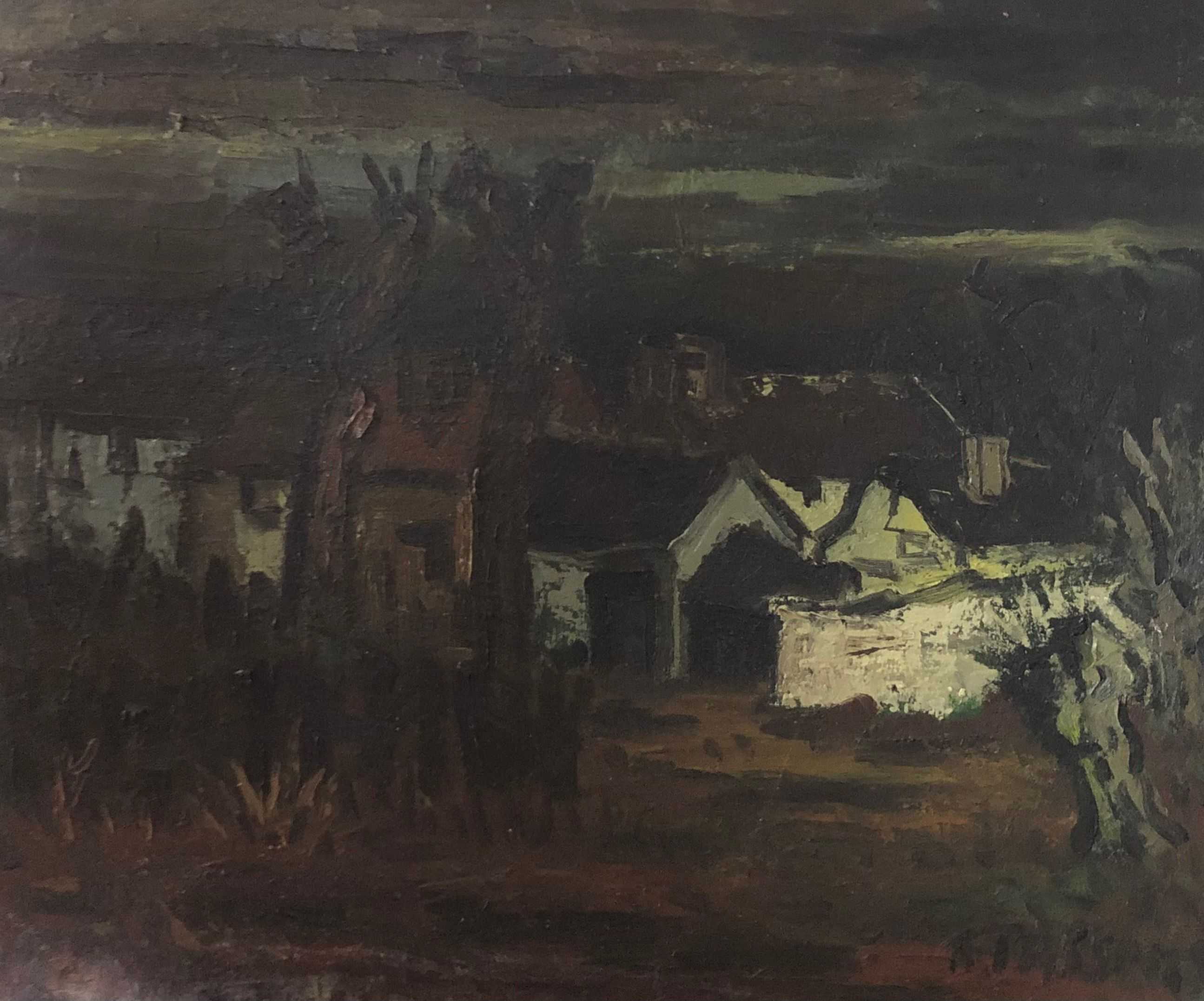 Sans titre, huile sur panneau de Robert Thisens, 60 x 75 cm