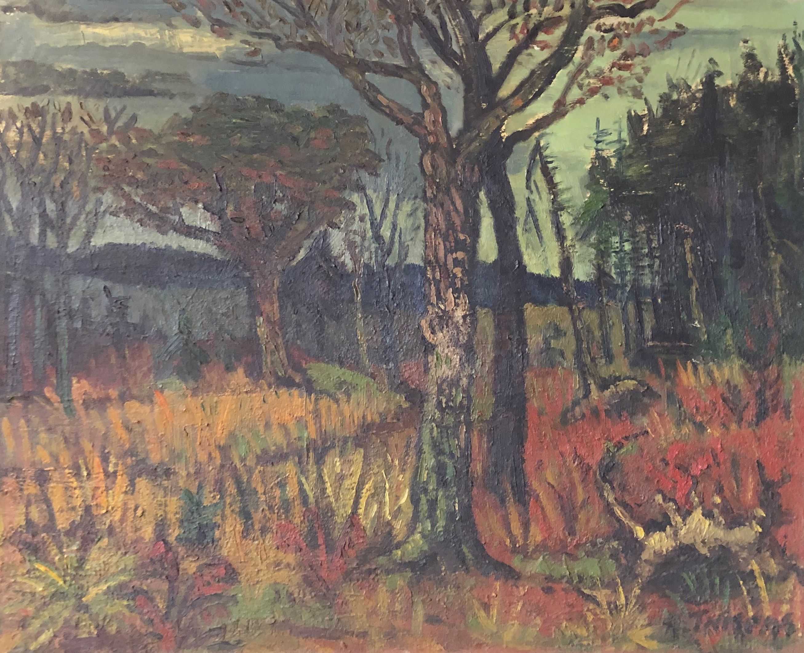 Sans titre, huile sur panneau de Robert Thisens, 60 x 75 cm