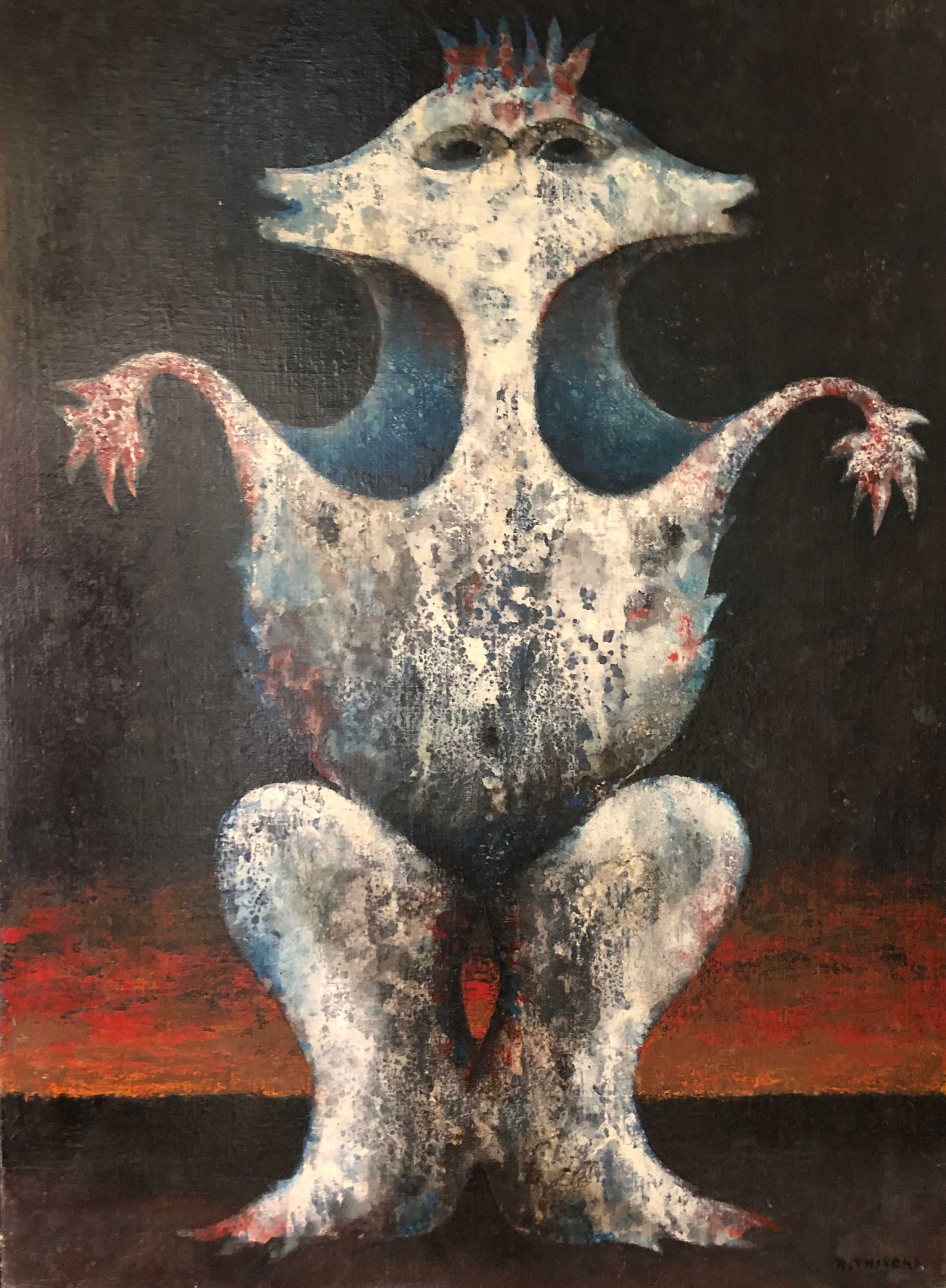 Chimère, huile sur panneau de Robert Thisens, 60 x 80 cm