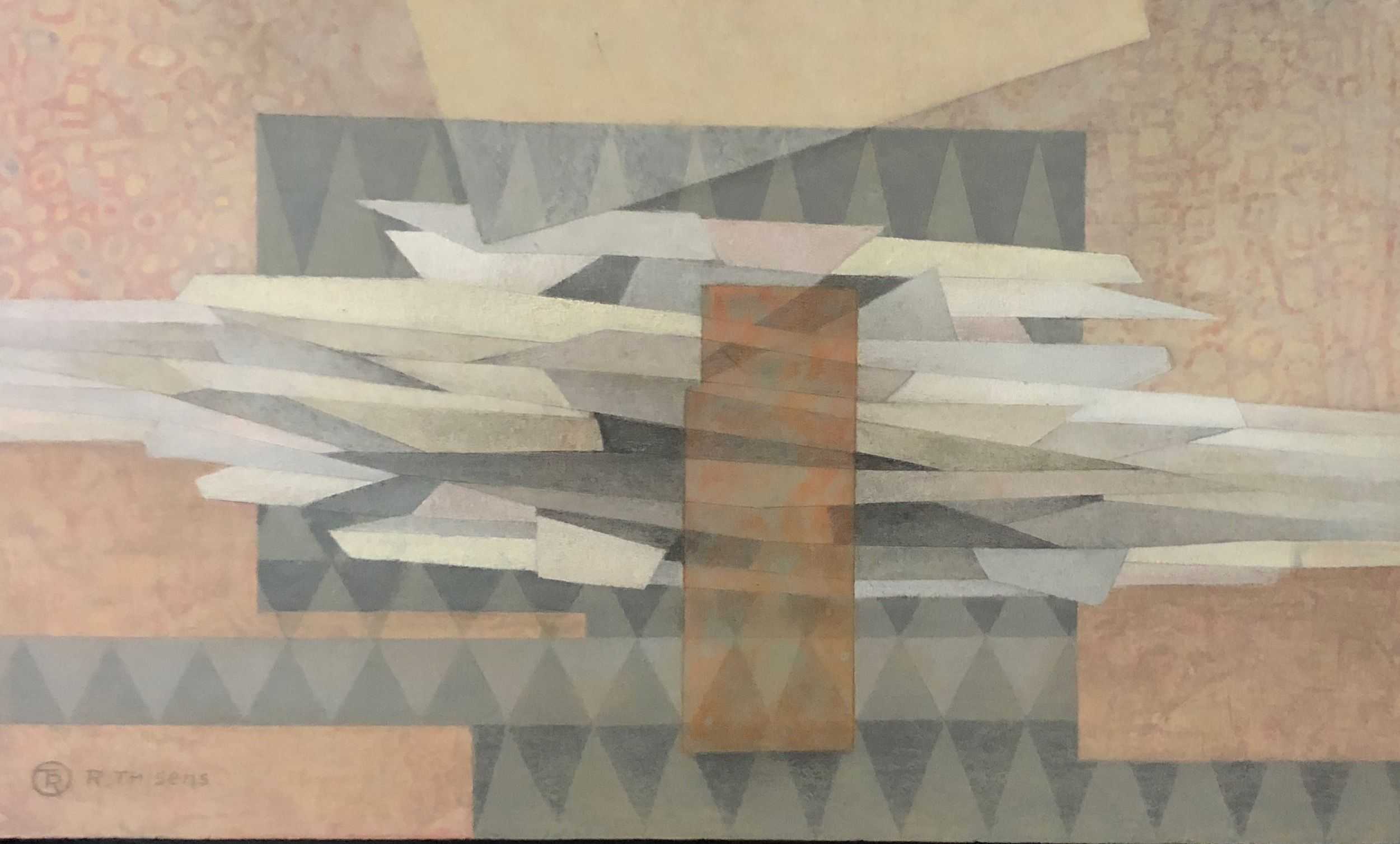 Intrusion I, acrylique sur panneau de Robert Thisens, 30 x 50 cm