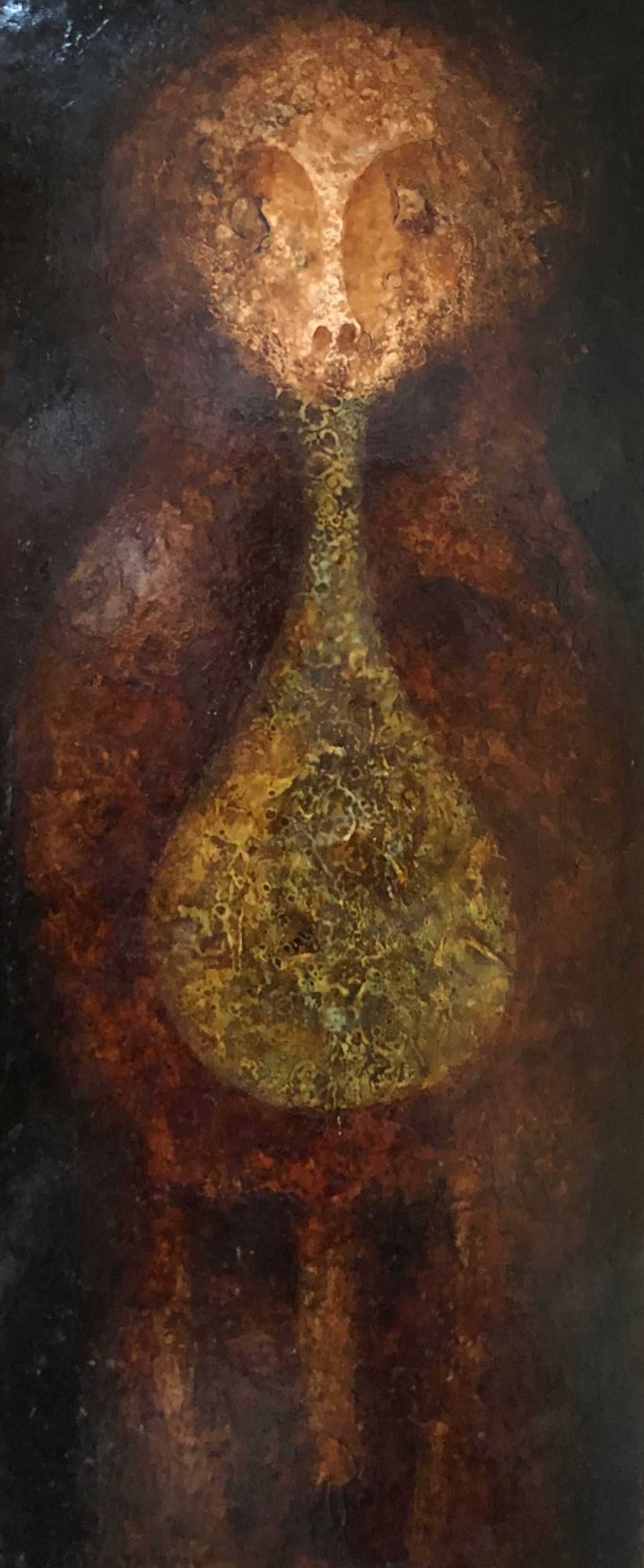 Sans titre, acrylique sur panneau de Robert Thisens, 30 x 70 cm