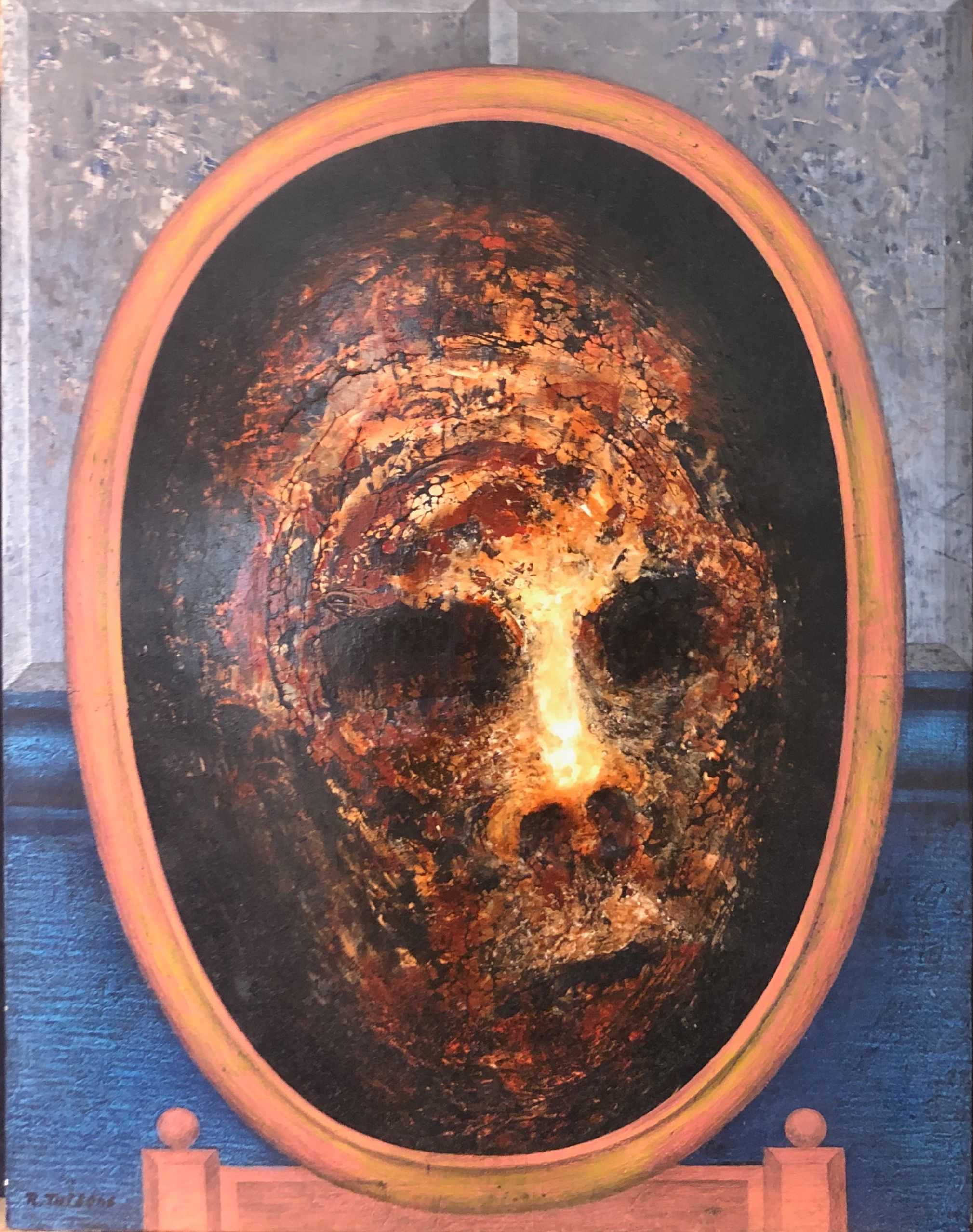 Sans titre, acrylique sur panneau de Robert Thisens, 35 x 45 cm