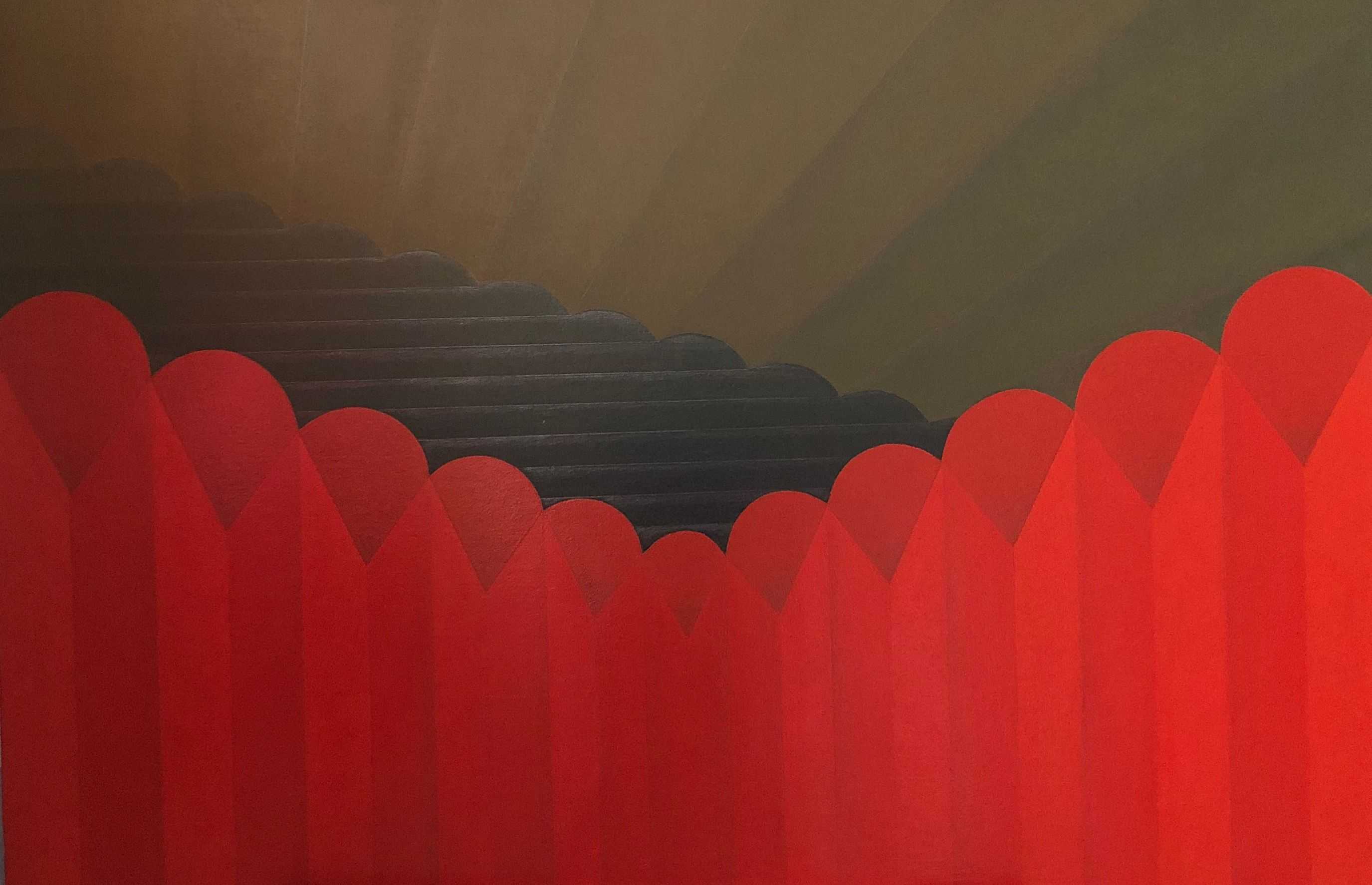 Composition, acrylique sur toile de Robert Thisens, 60 x 90 cm