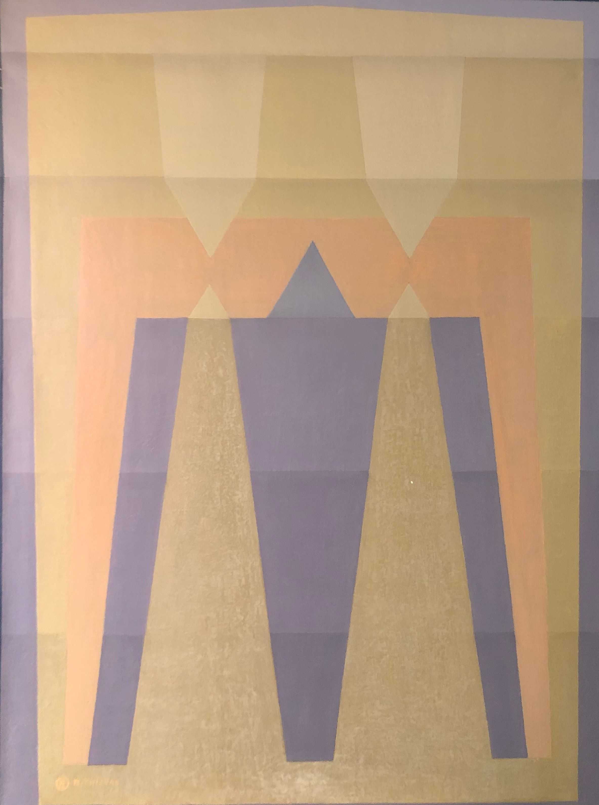 Composition, acrylique sur toile de Robert Thisens, 60 x 80 cm