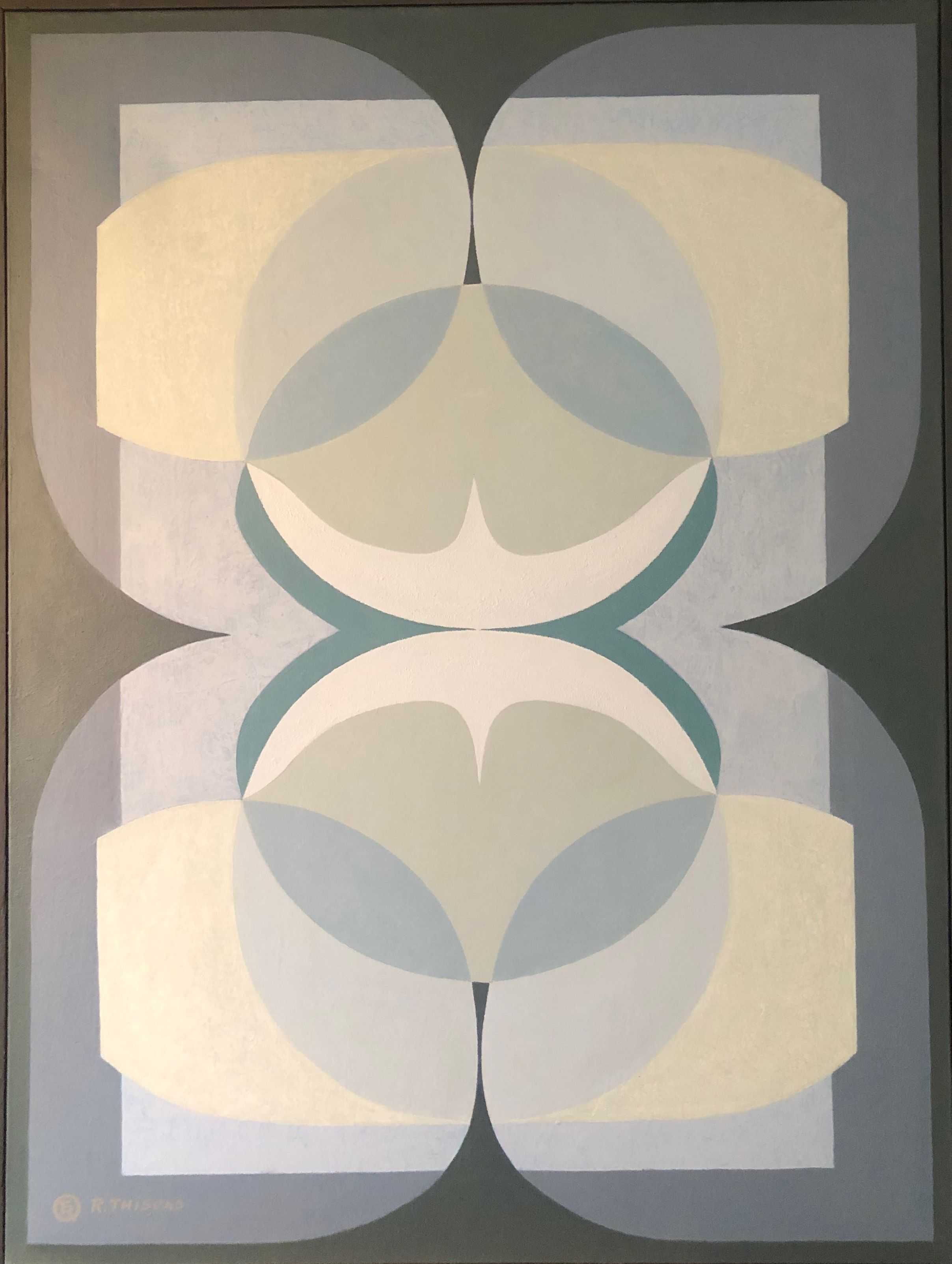 Composition, acrylique sur toile de Robert Thisens, 60 x 80 cm