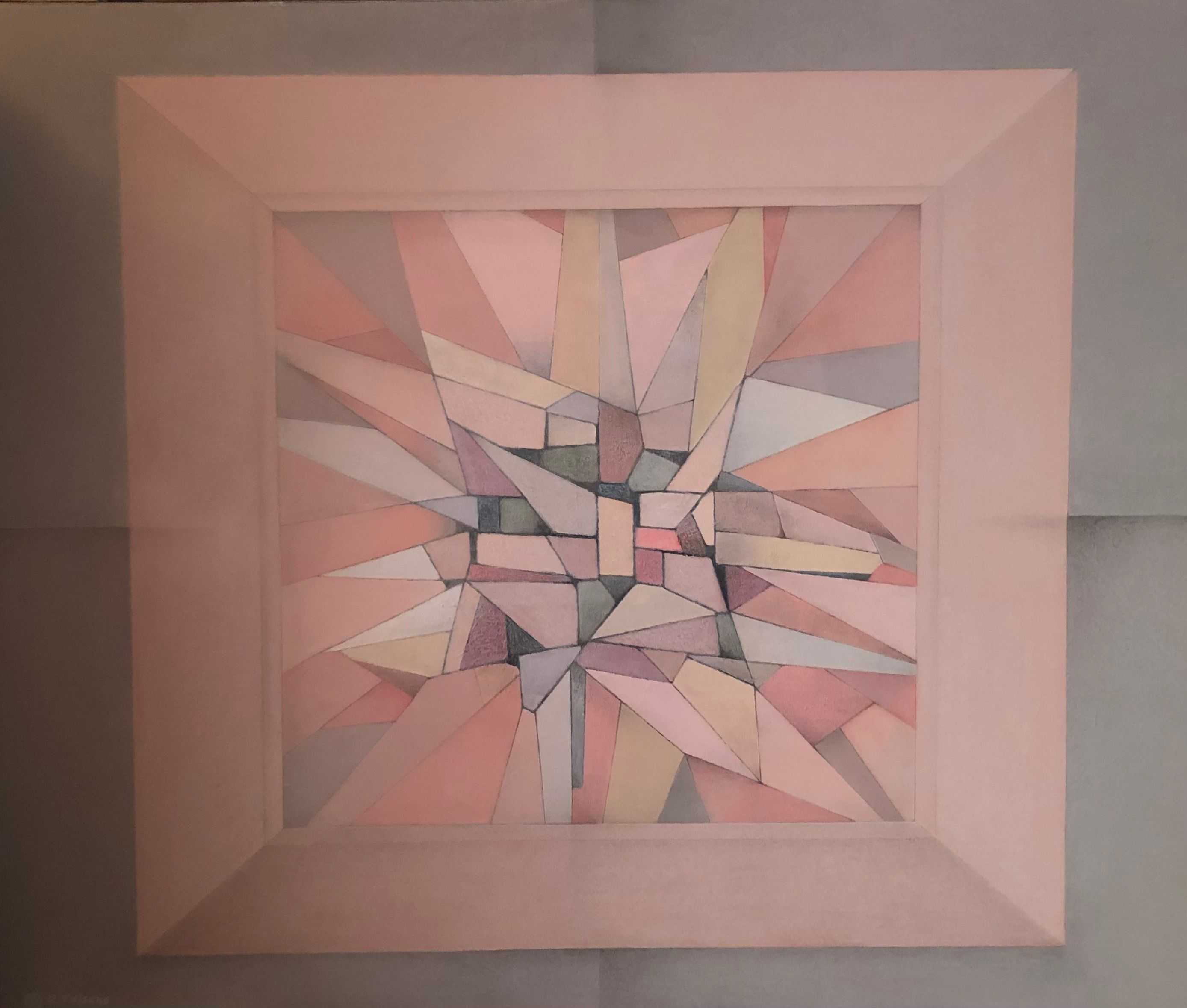 Composition, acrylique sur toile de Robert Thisens, 100 x 120 cm