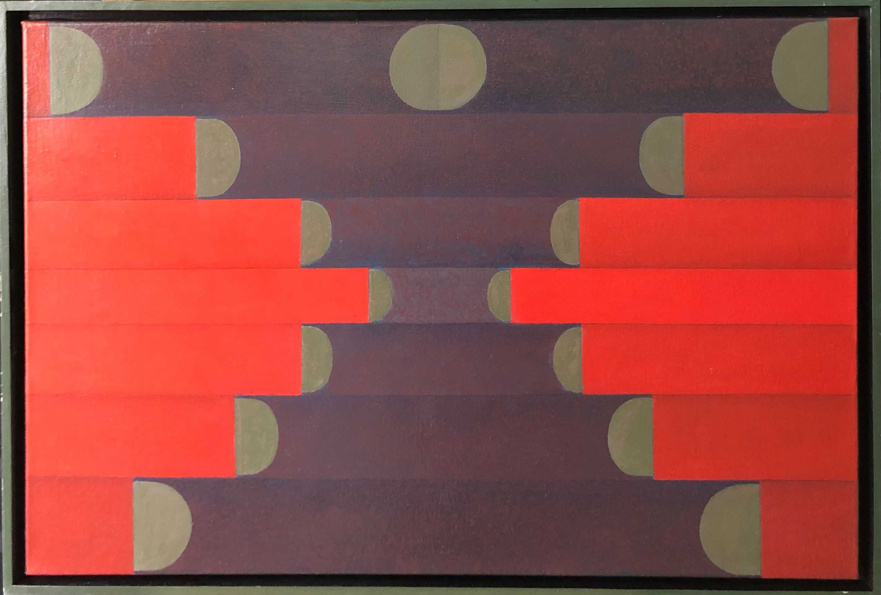 Composition, acrylique sur toile de Robert Thisens, 40 x 60 cm