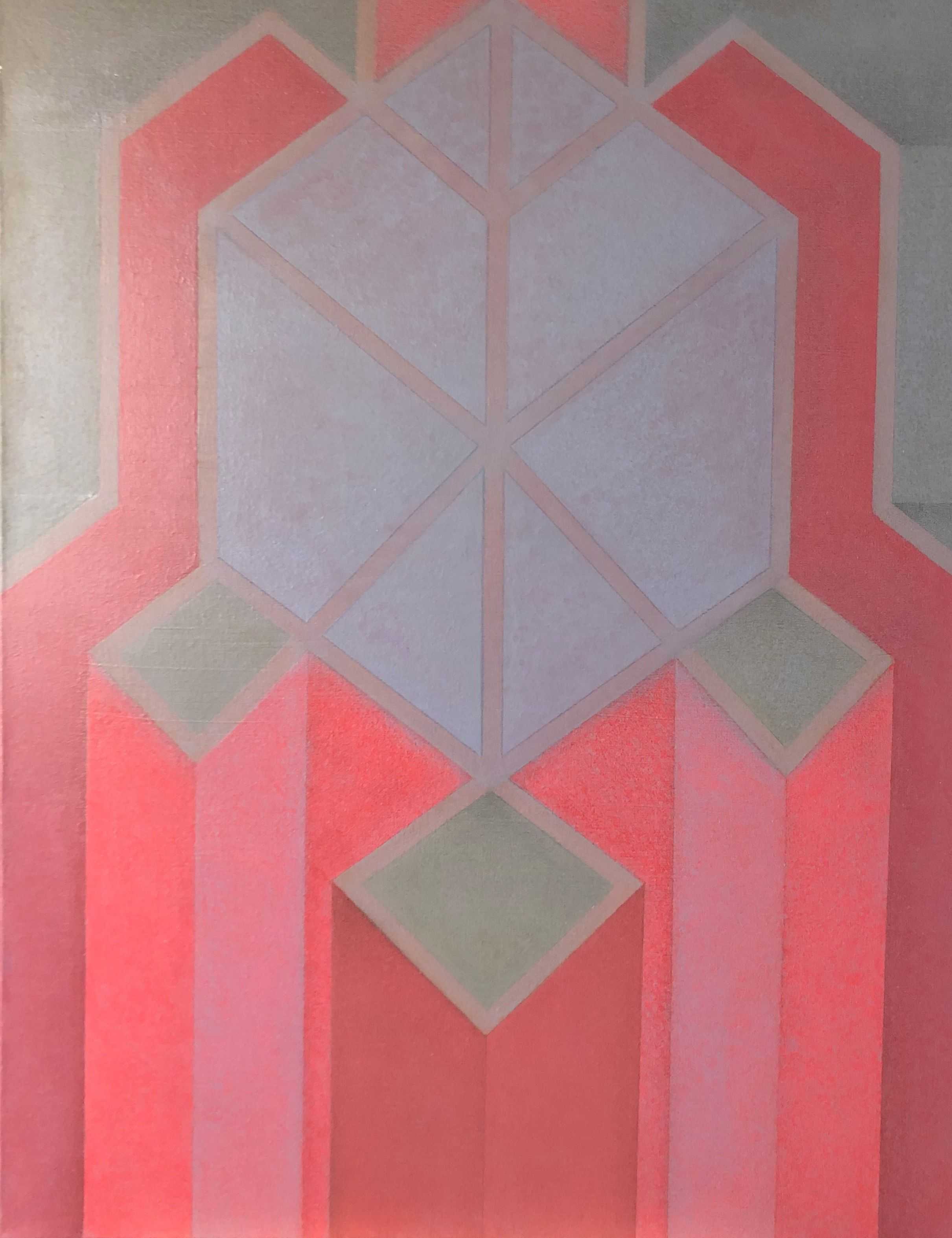 Composition, acrylique sur toile de Robert Thisens, 50 x 65 cm