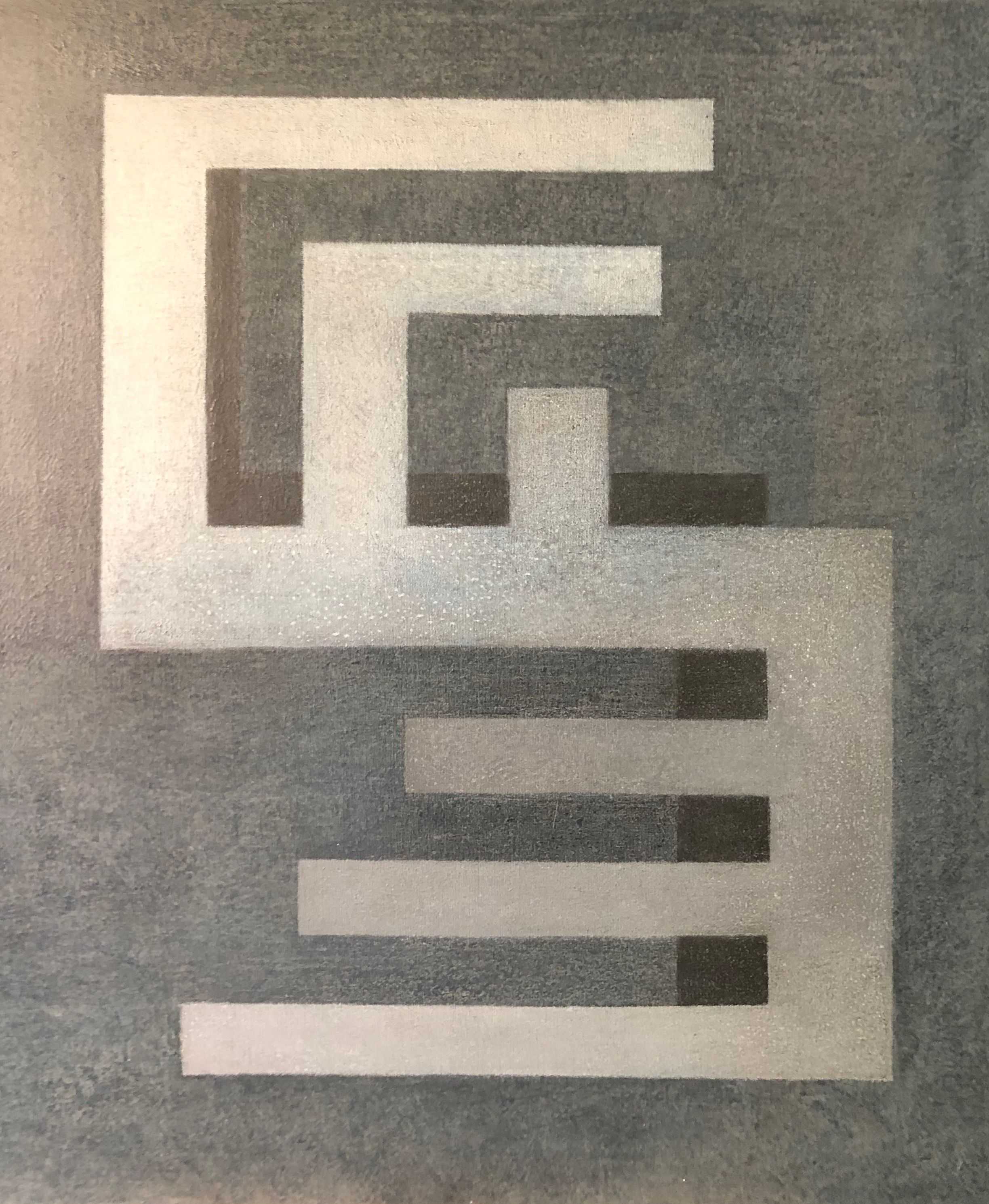 Composition, acrylique sur toile de Robert Thisens, 50 x 60 cm