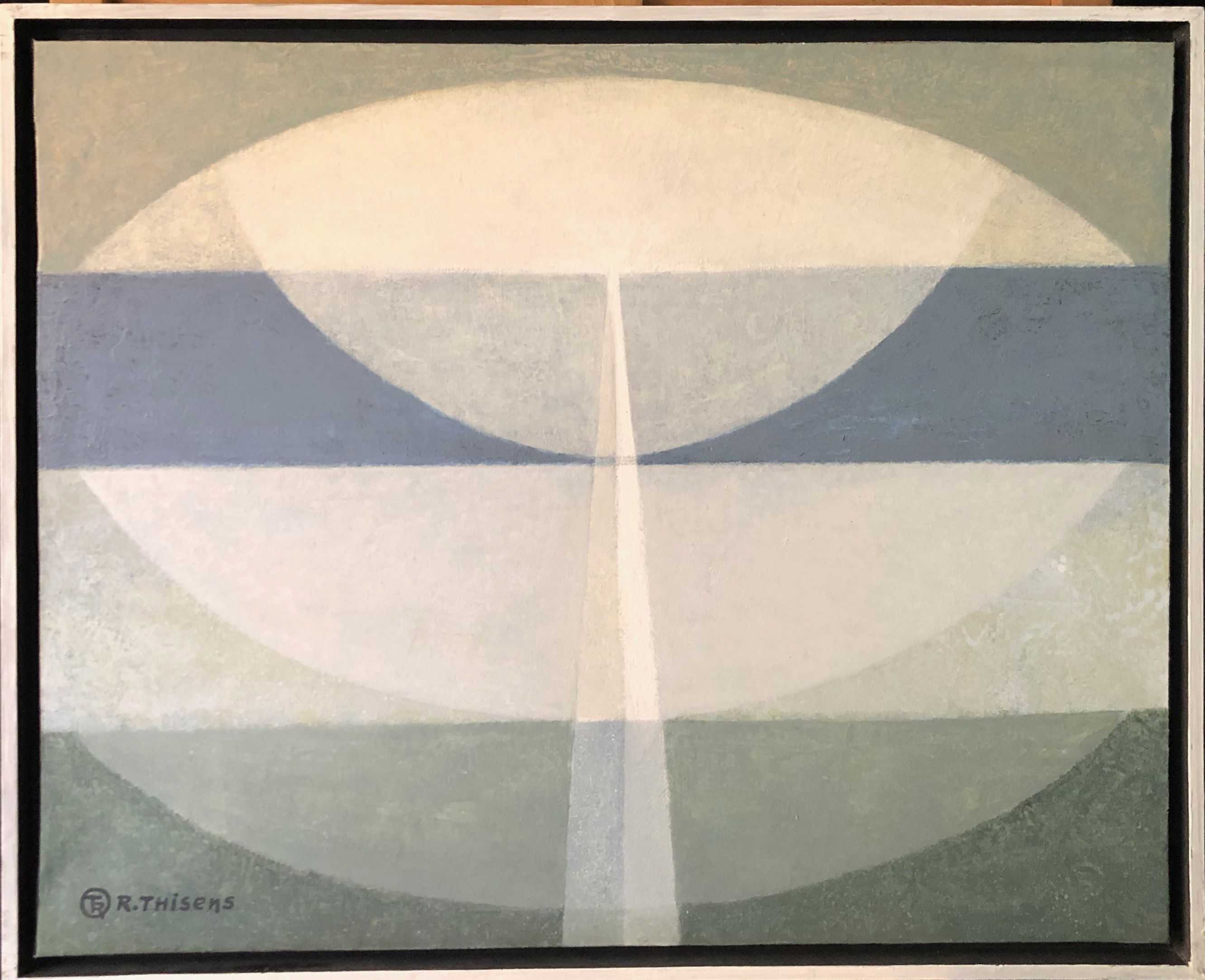 Composition, acrylique sur toile de Robert Thisens, 40 x 50 cm