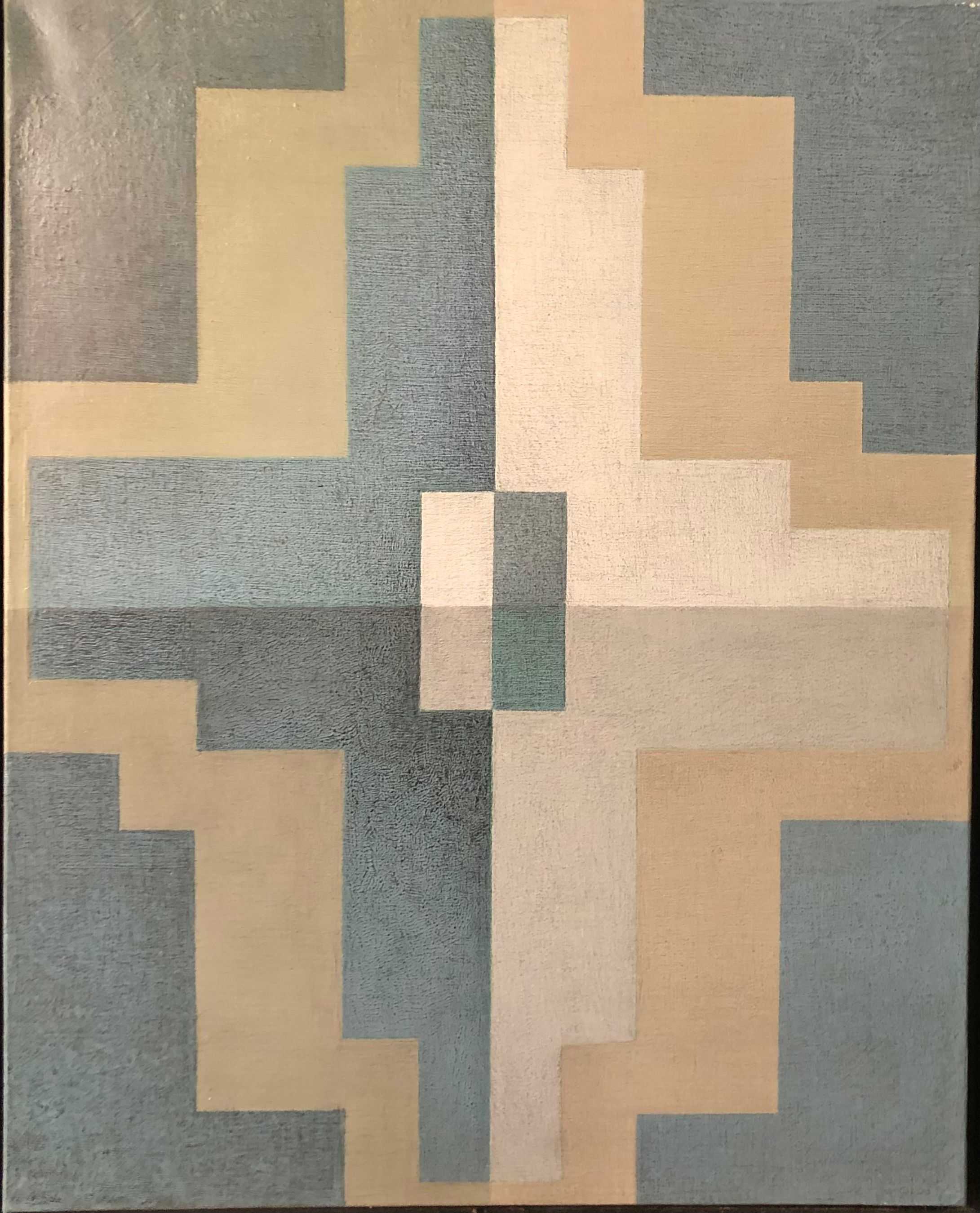 Composition, acrylique sur toile de Robert Thisens, 40 x 50 cm