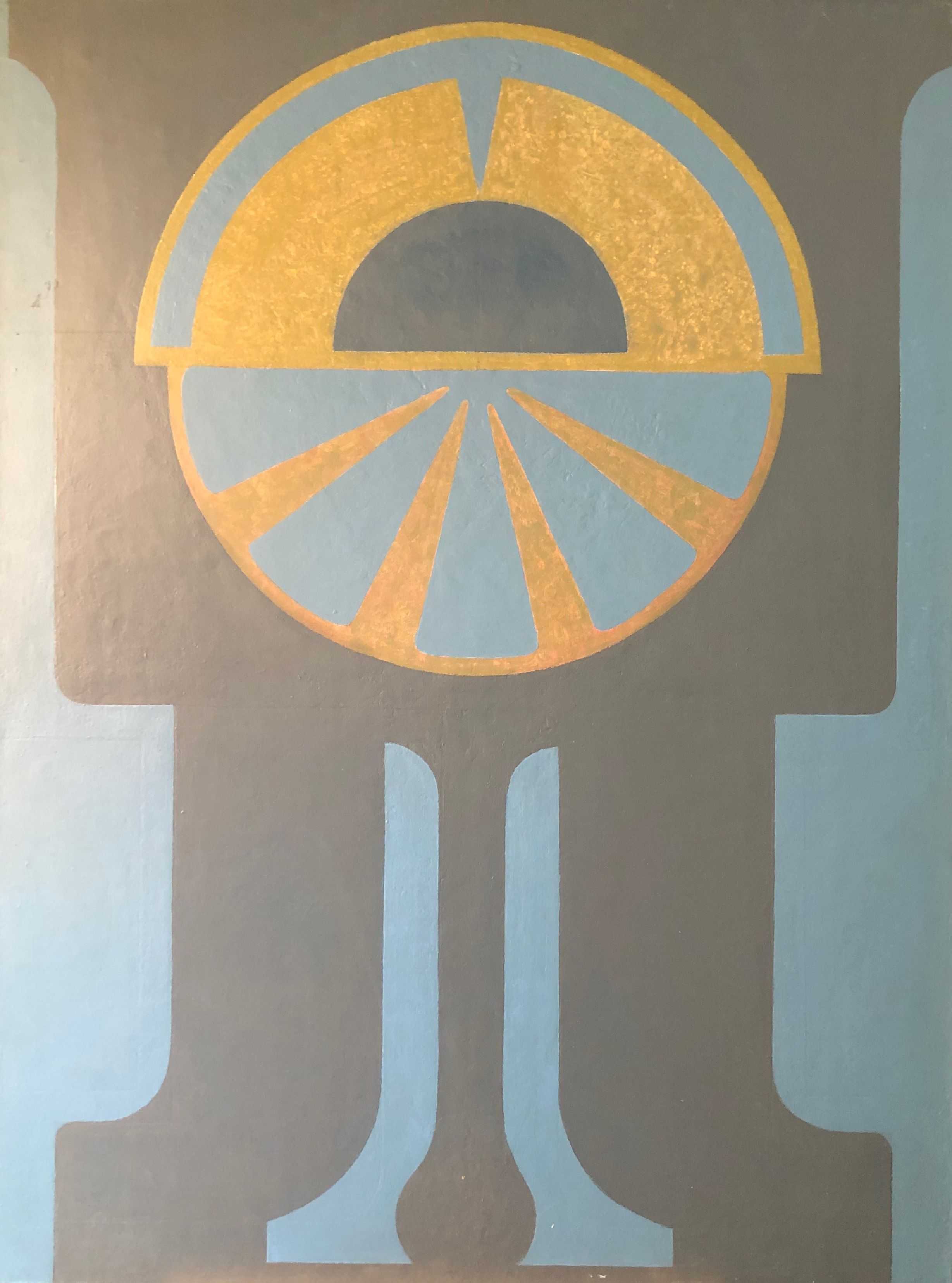 Composition, acrylique sur panneau de Robert Thisens, 60 x 80 cm