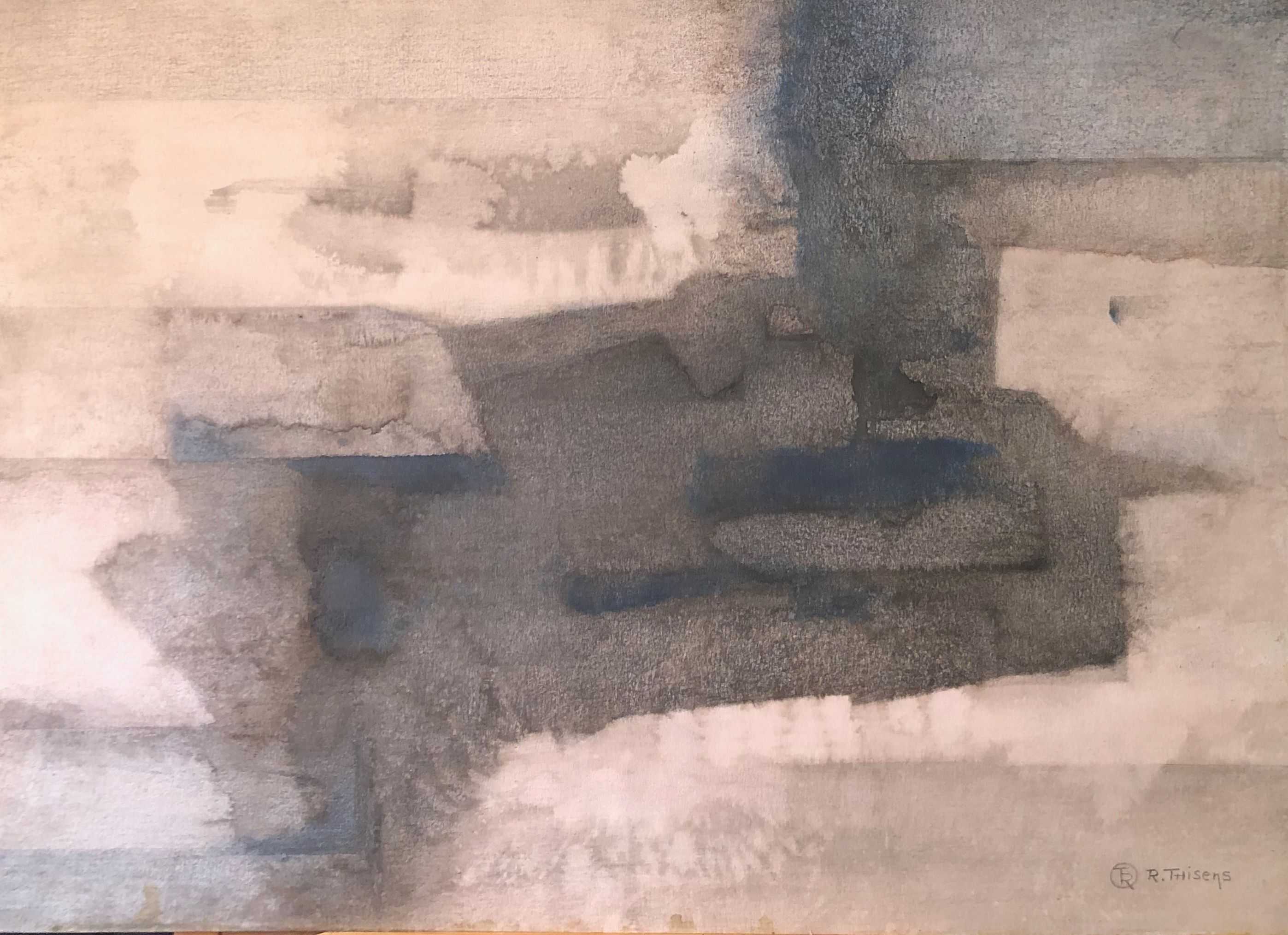 technique mixte sur carton de Robert Thisens, 50 x 70 cm