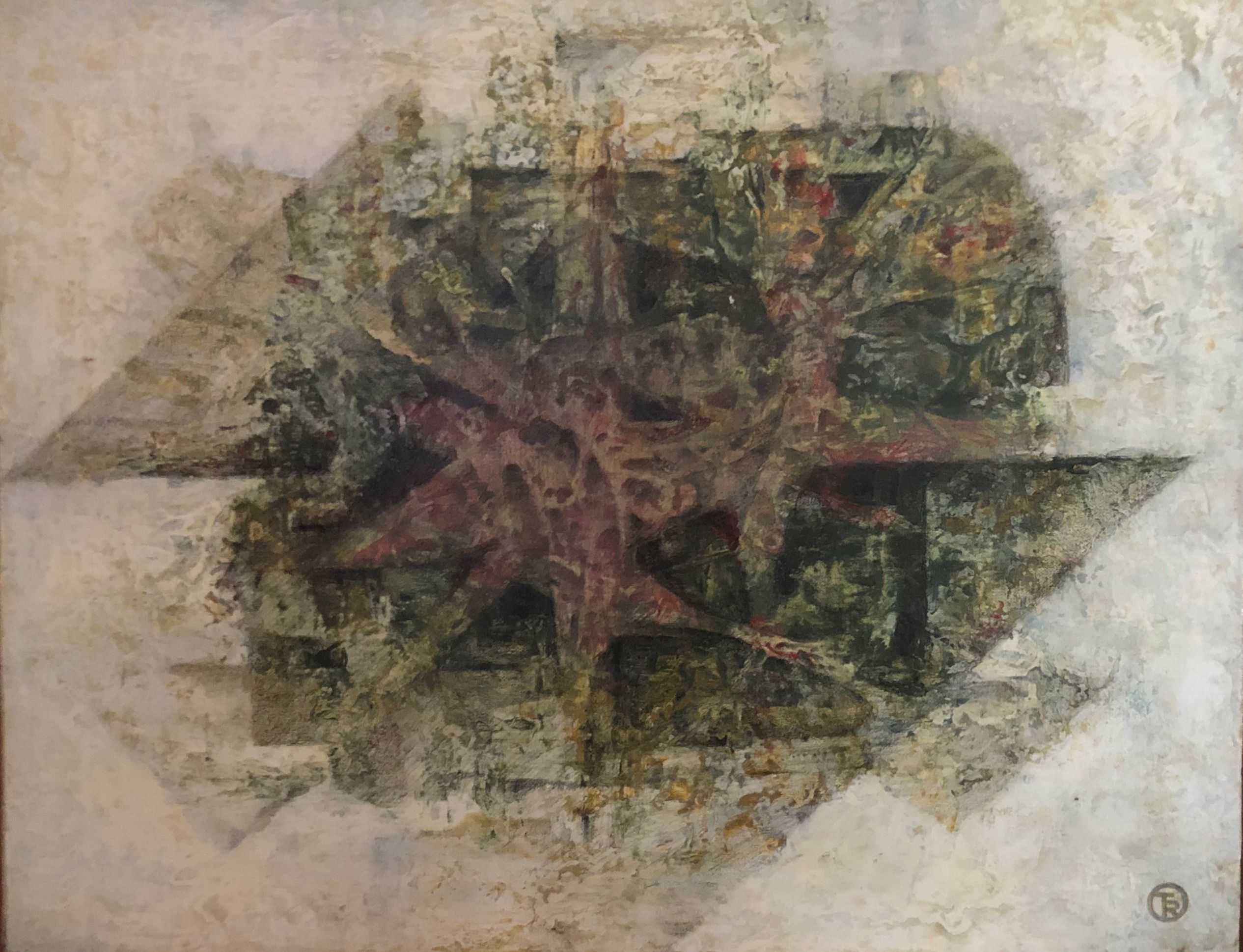 Sans titre, acrylique sur panneau de Robert Thisens, 36 x 45 cm