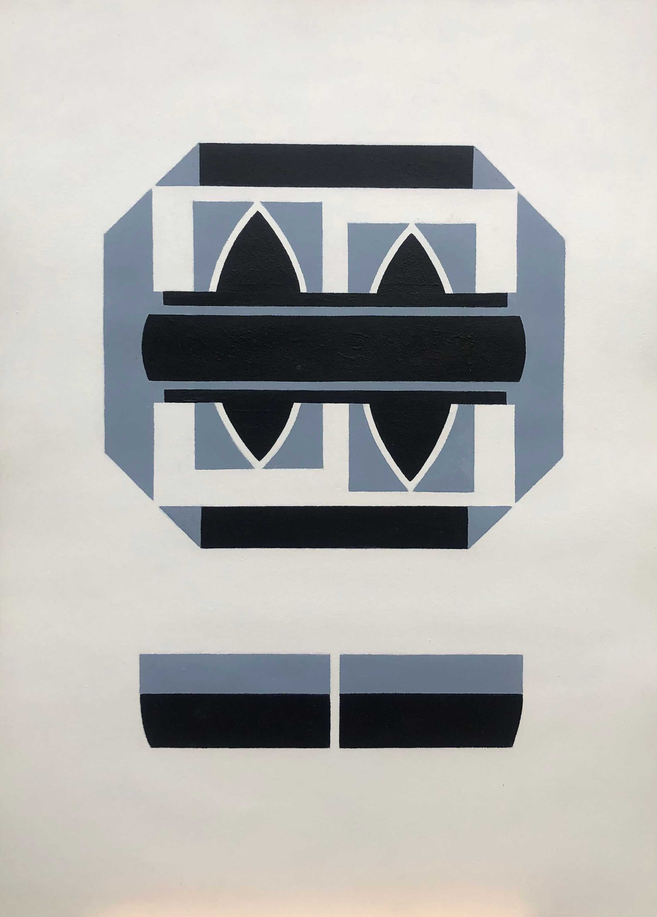 TRI MAGIC III, acrylique sur carton de Robert Thisens, 50 x 70 cm