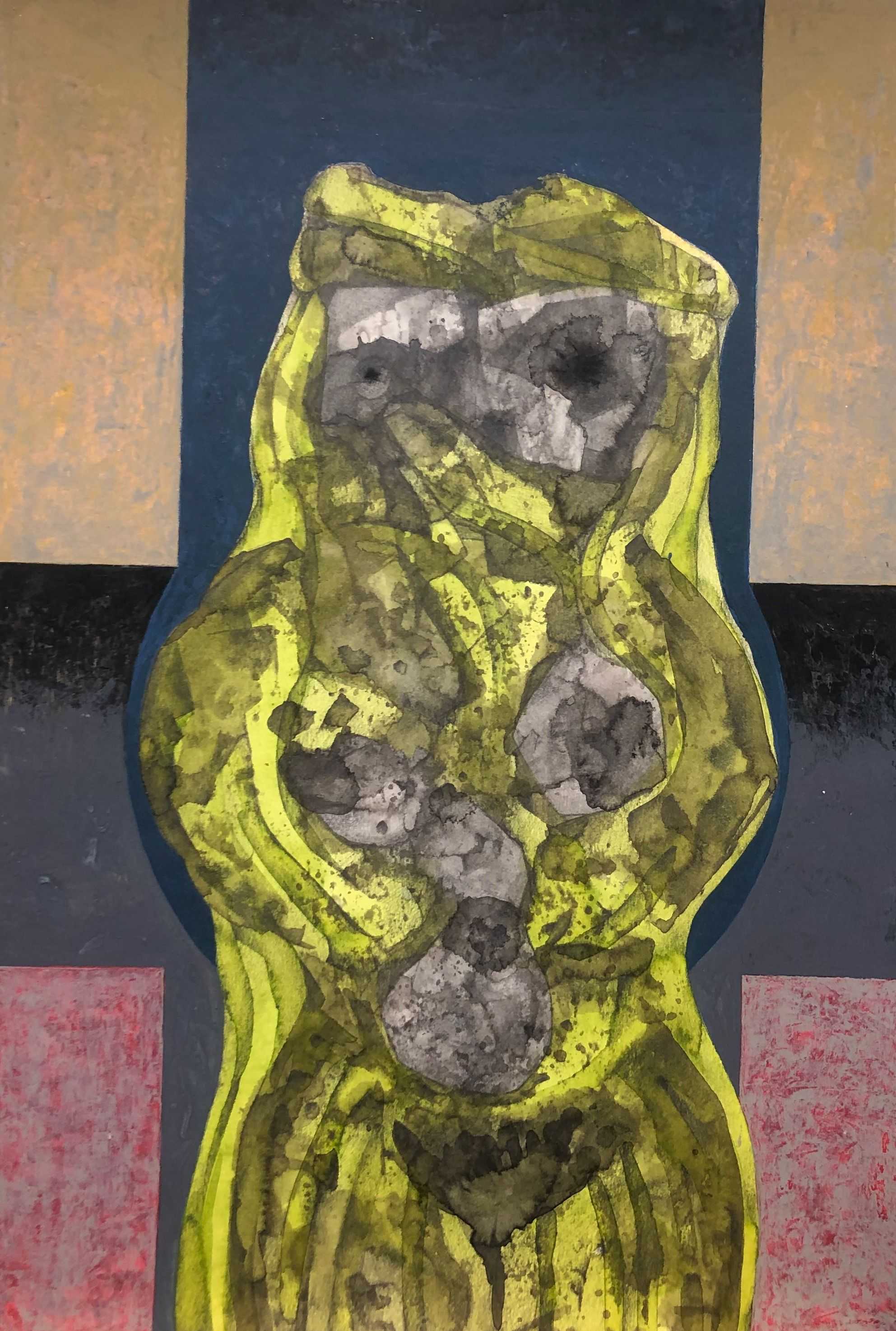 Feminité, acrylique sur carton de Robert Thisens, 35 x 50 cm