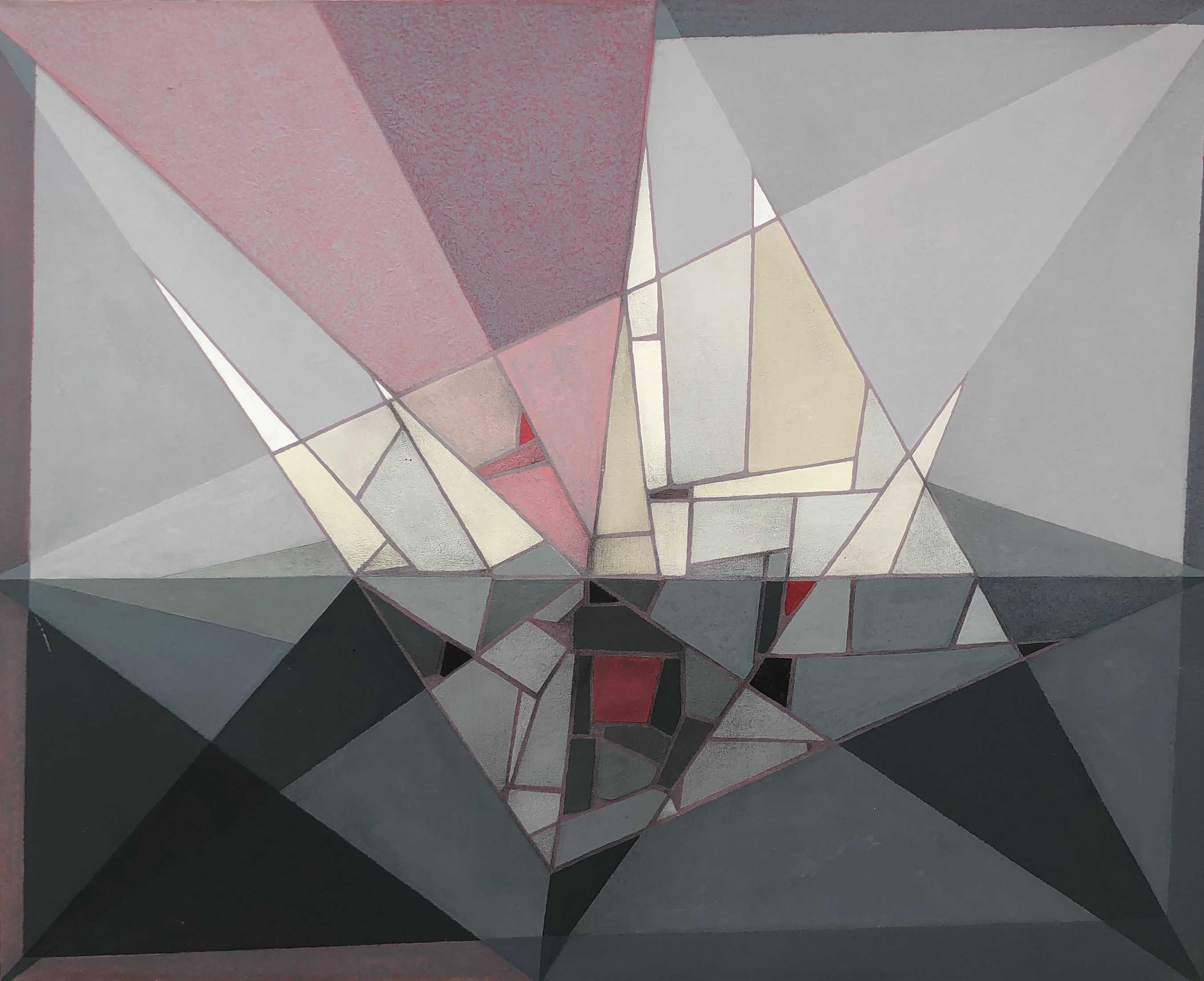 Comp.Lumière, acrylique sur toile de Robert Thisens, 100 x 80 cm