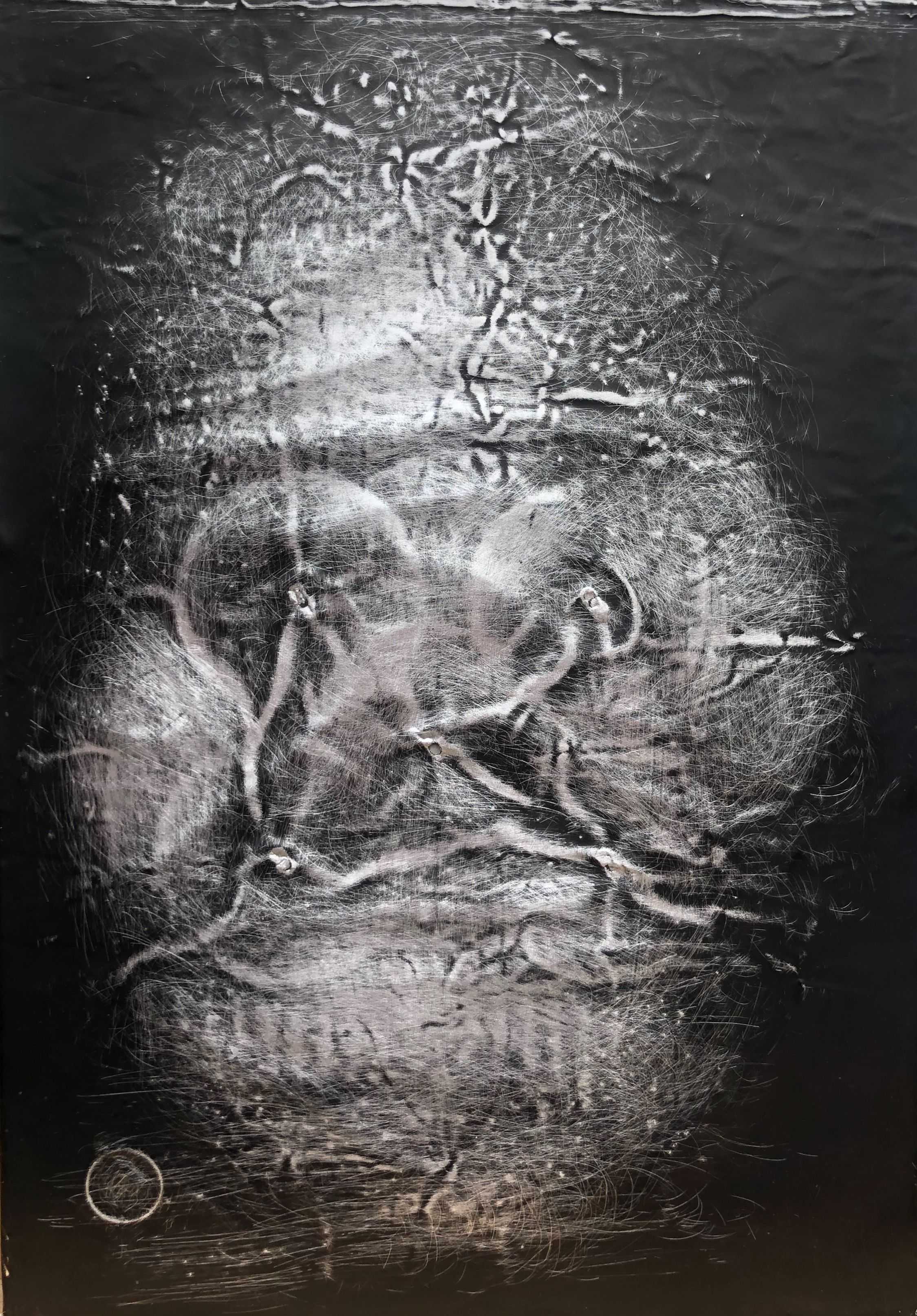 Gravure 8, aluminium et pointe sèche sur aluminium sur carton de Robert Thisens, 21 x 30 cm