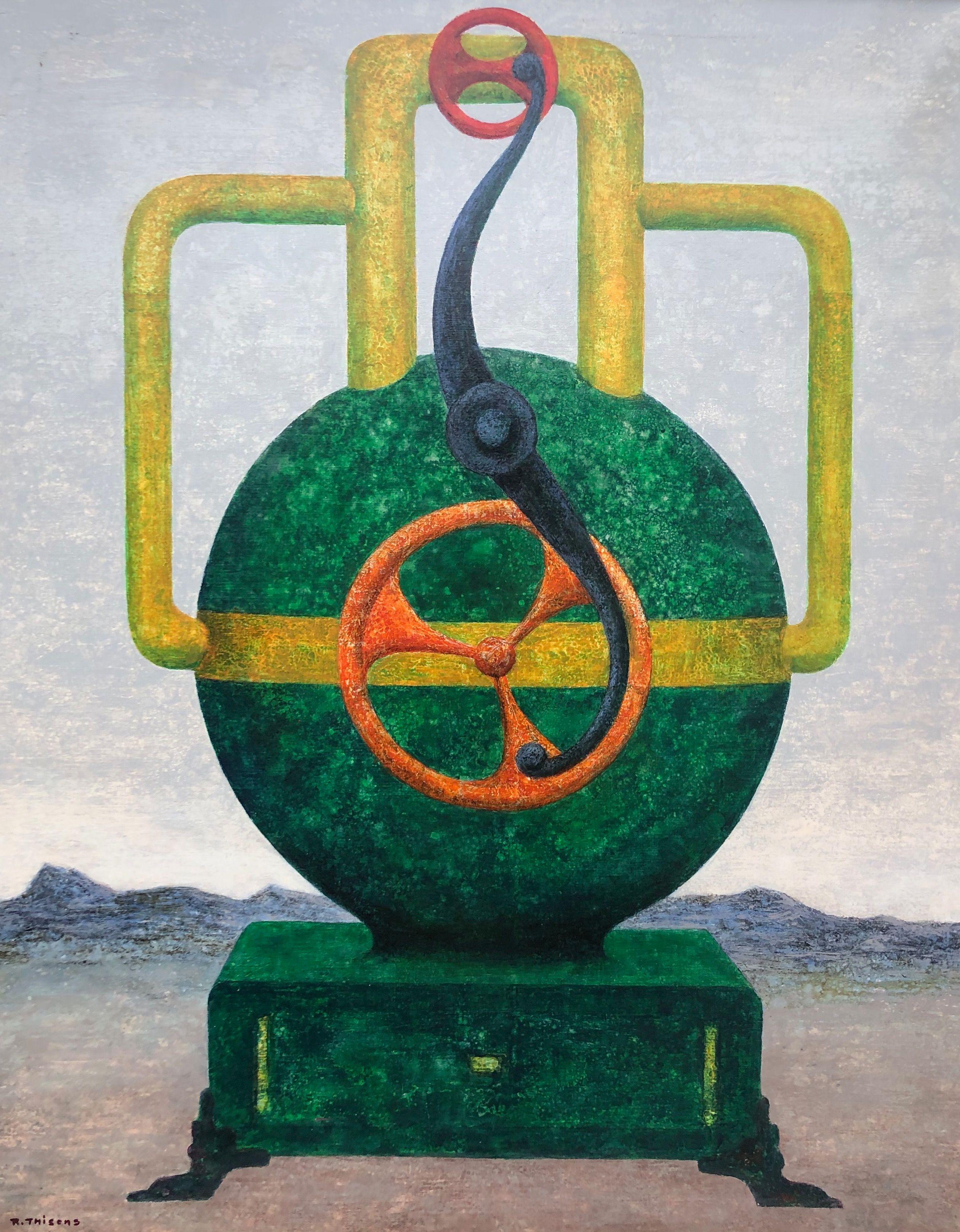 Machine inutile, acrylique sur toile de Robert Thisens, 80 x 100 cm — vue 2