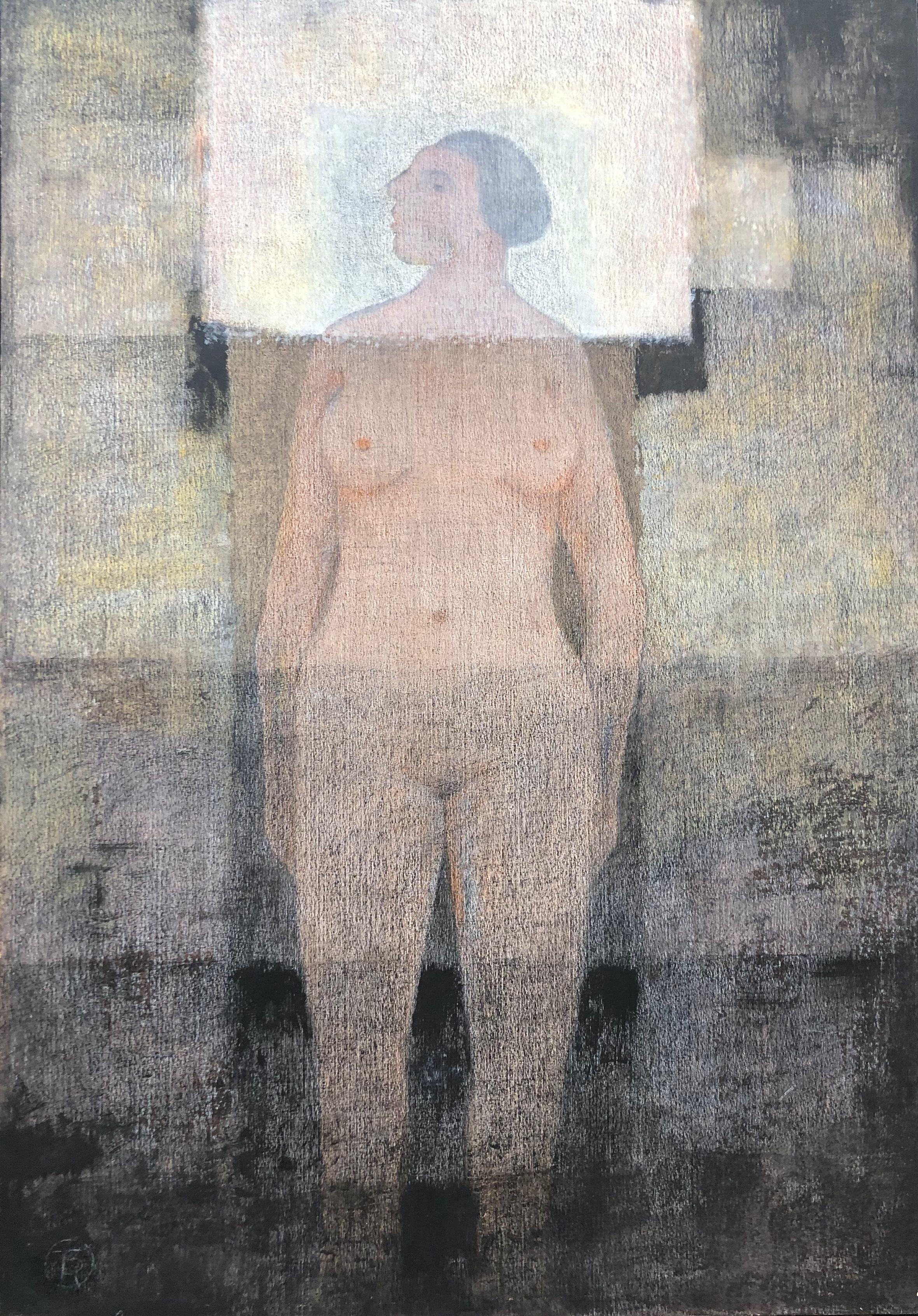 La mama, acrylique sur carton fort de Robert Thisens, 70 x 100 cm