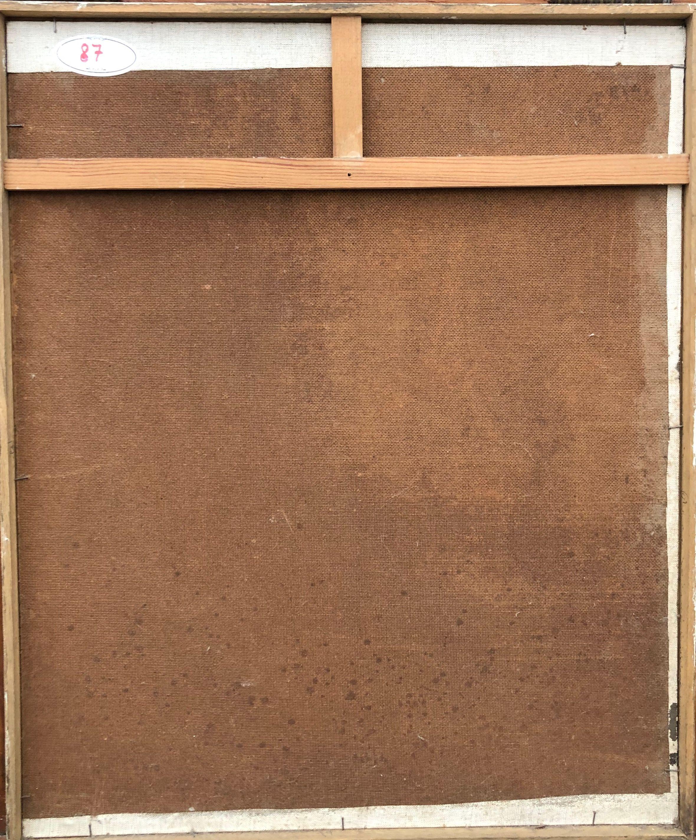 St suaire revisite, huile sur panneau de Robert Thisens, 50 x 60 cm