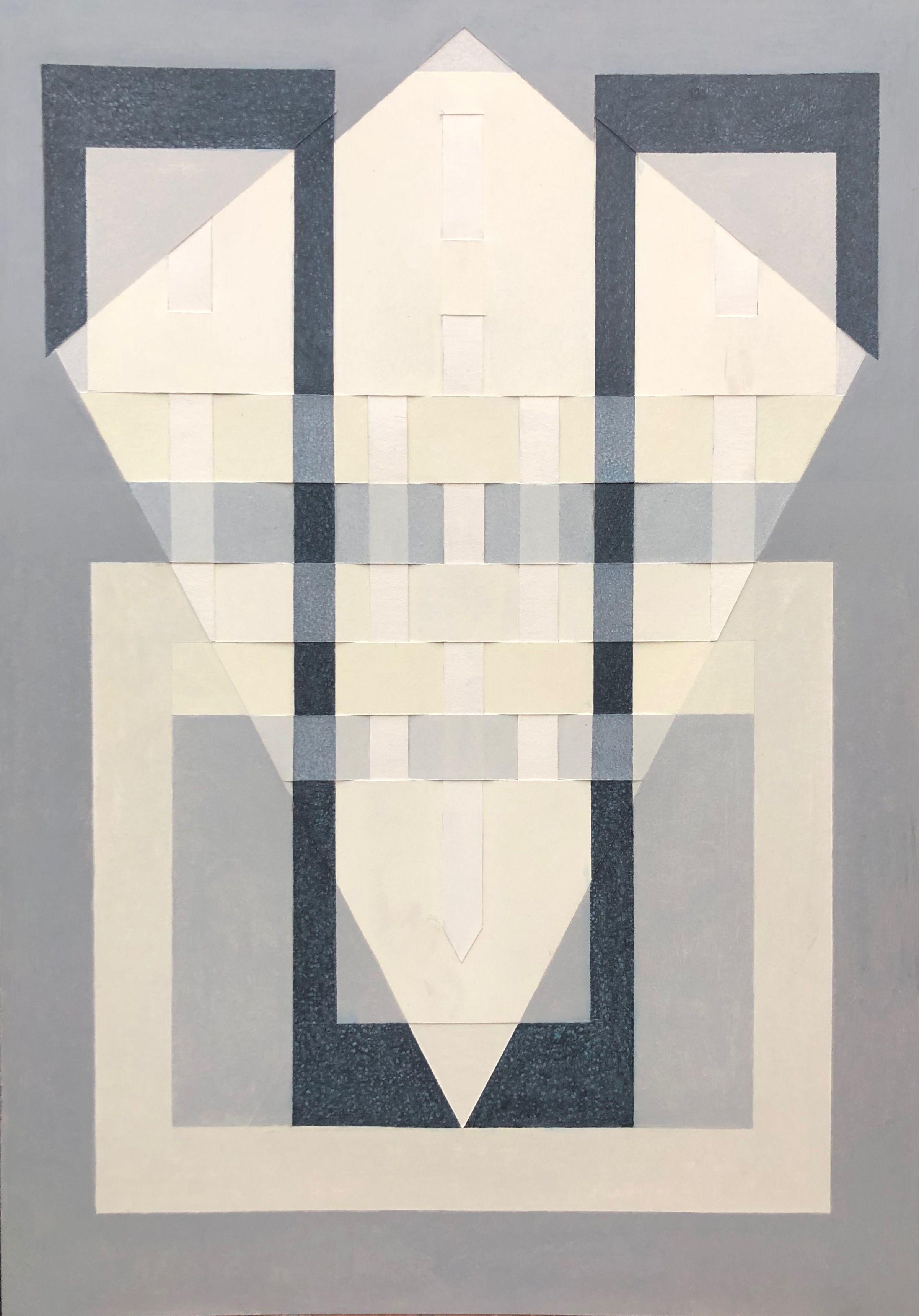 Montage fournil, acrylique sur carton fort de Robert Thisens, 70 x 100 cm — vue 2