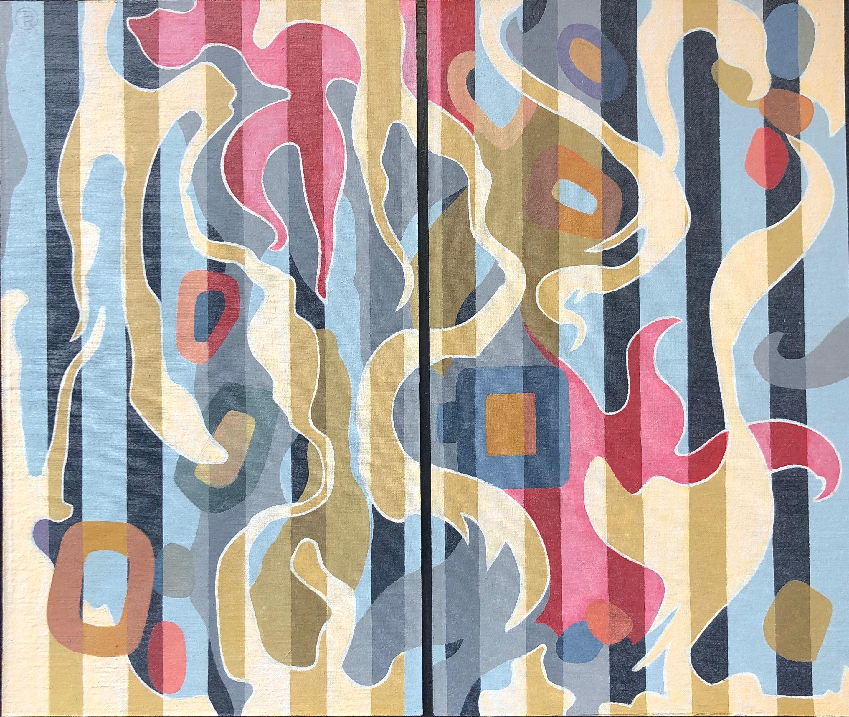 Turbulence, acrylique sur panneau entoile de Robert Thisens, 65 x 77 cm — vue 2