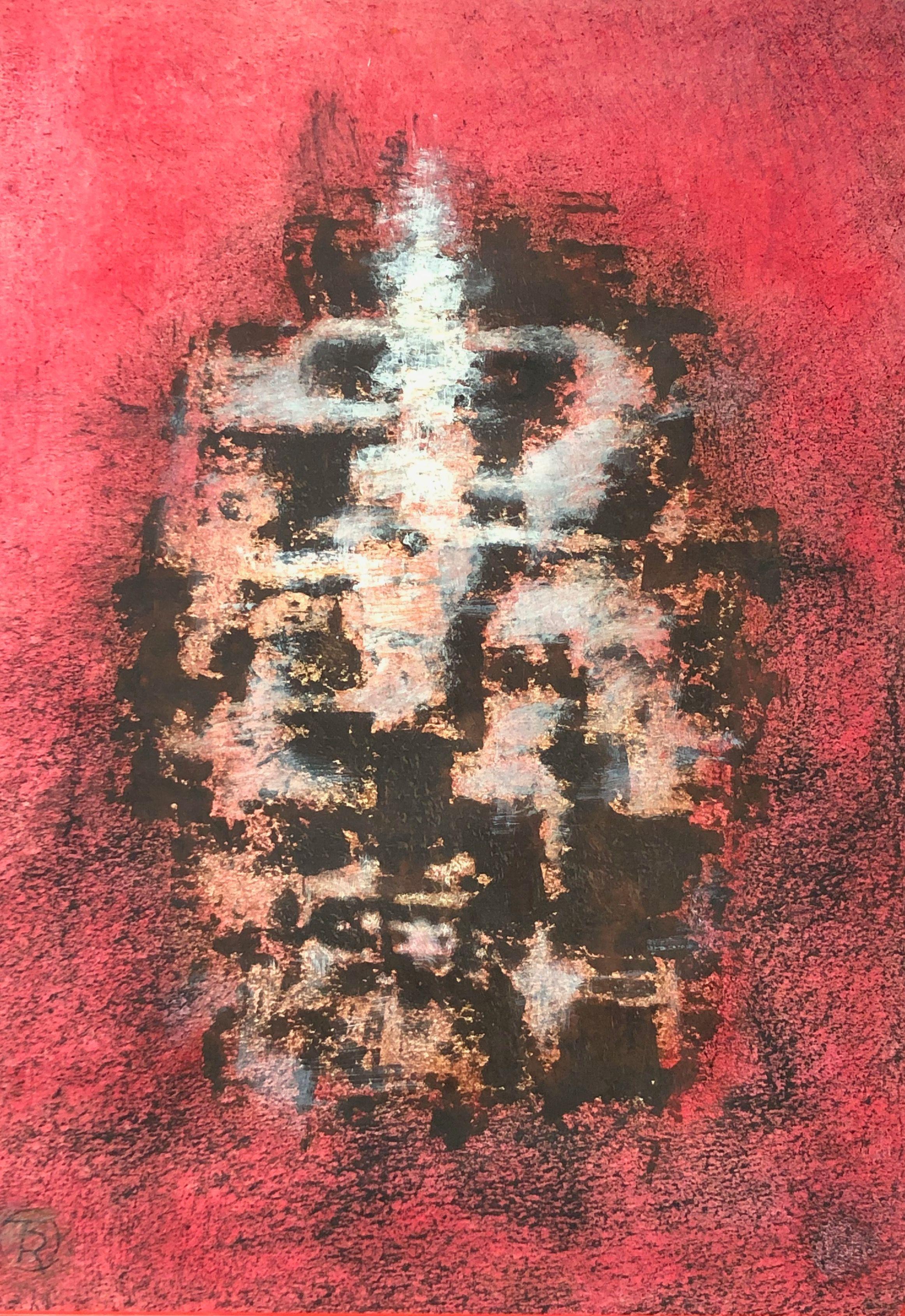 Spectre, emaux sur carton sur panneau de Robert Thisens, 50 x 70 cm — vue 2